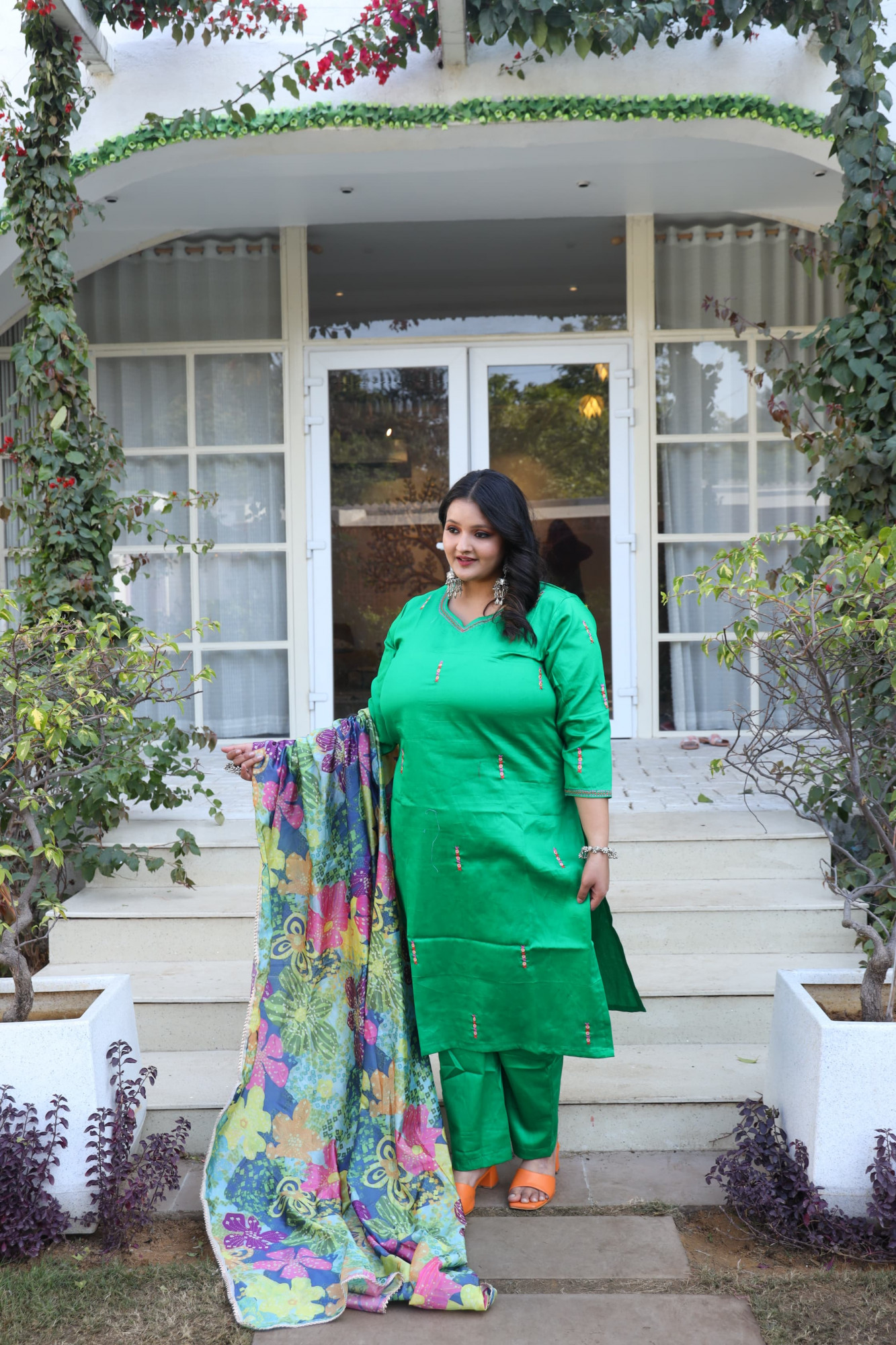 Forest Fantasy Embroidered Suit Set