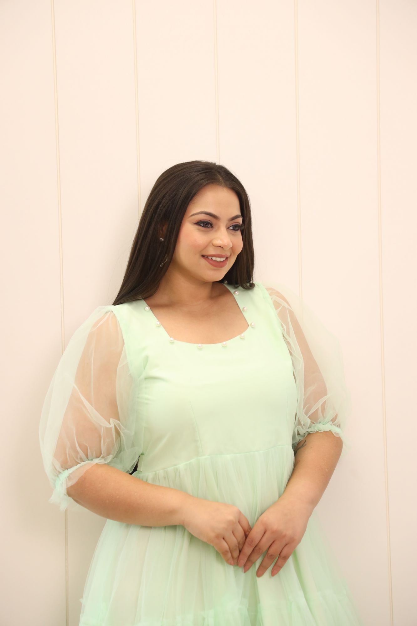 Pastel Mint Flared Short Dress