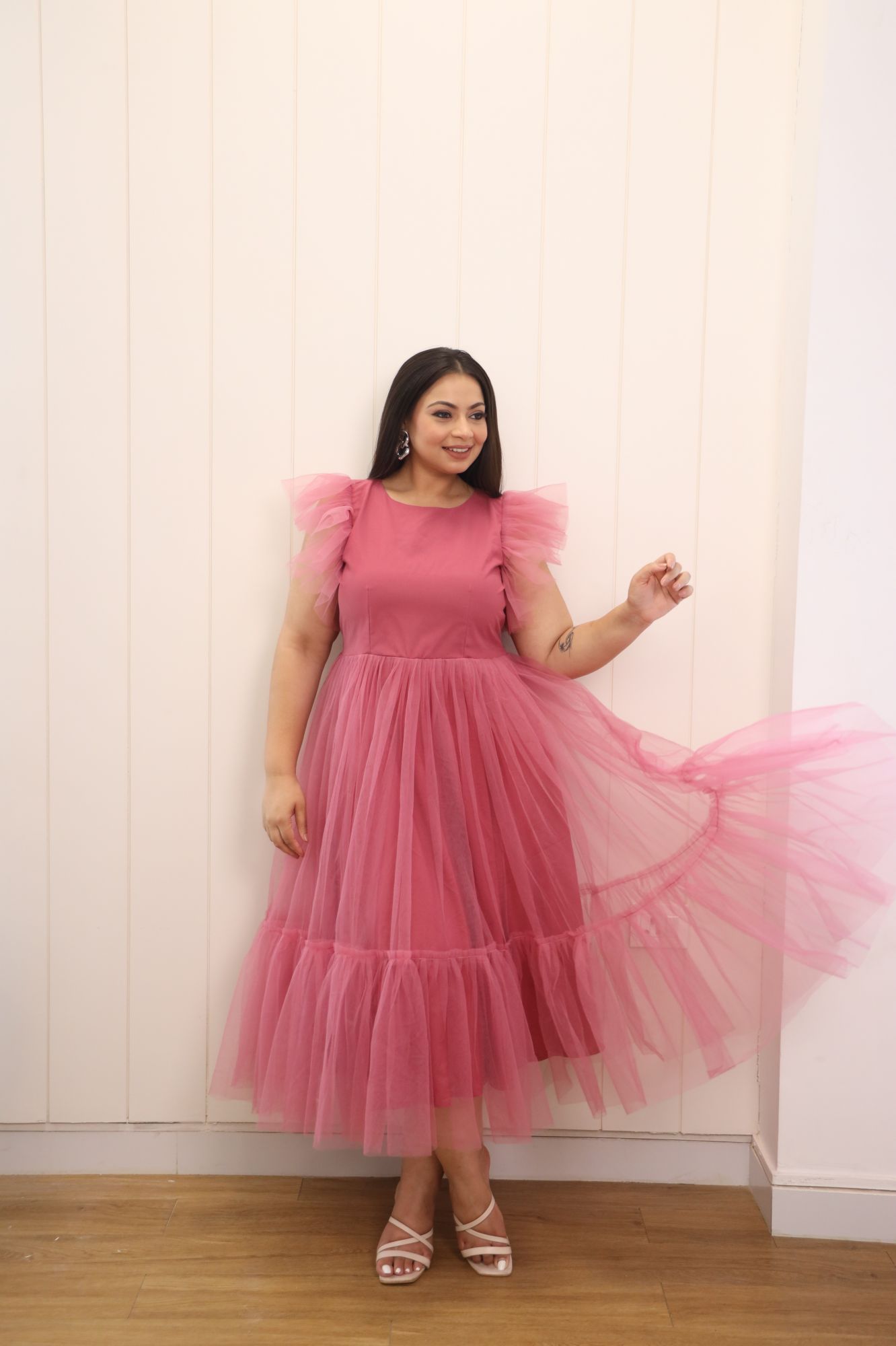 Dark Onion Flared Short Dress