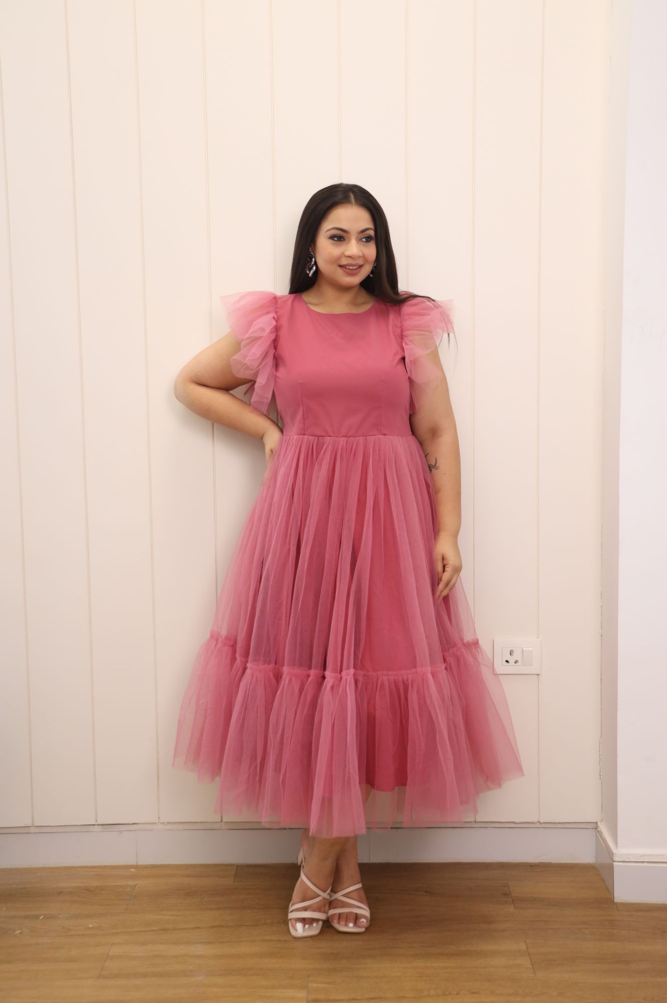 Dark Onion Flared Short Dress