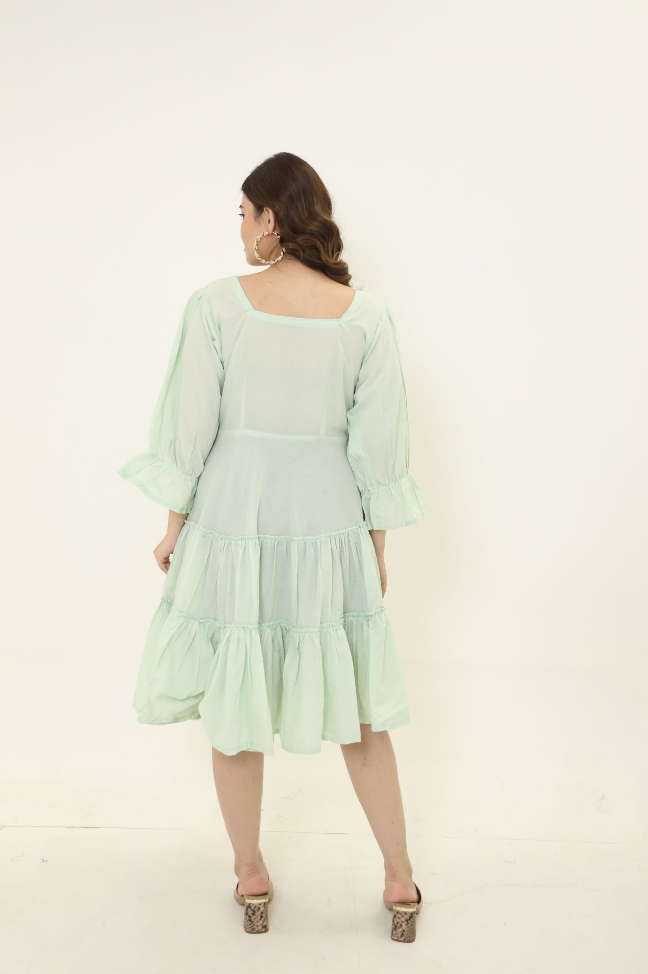 Mint Pearl Cotton Dress