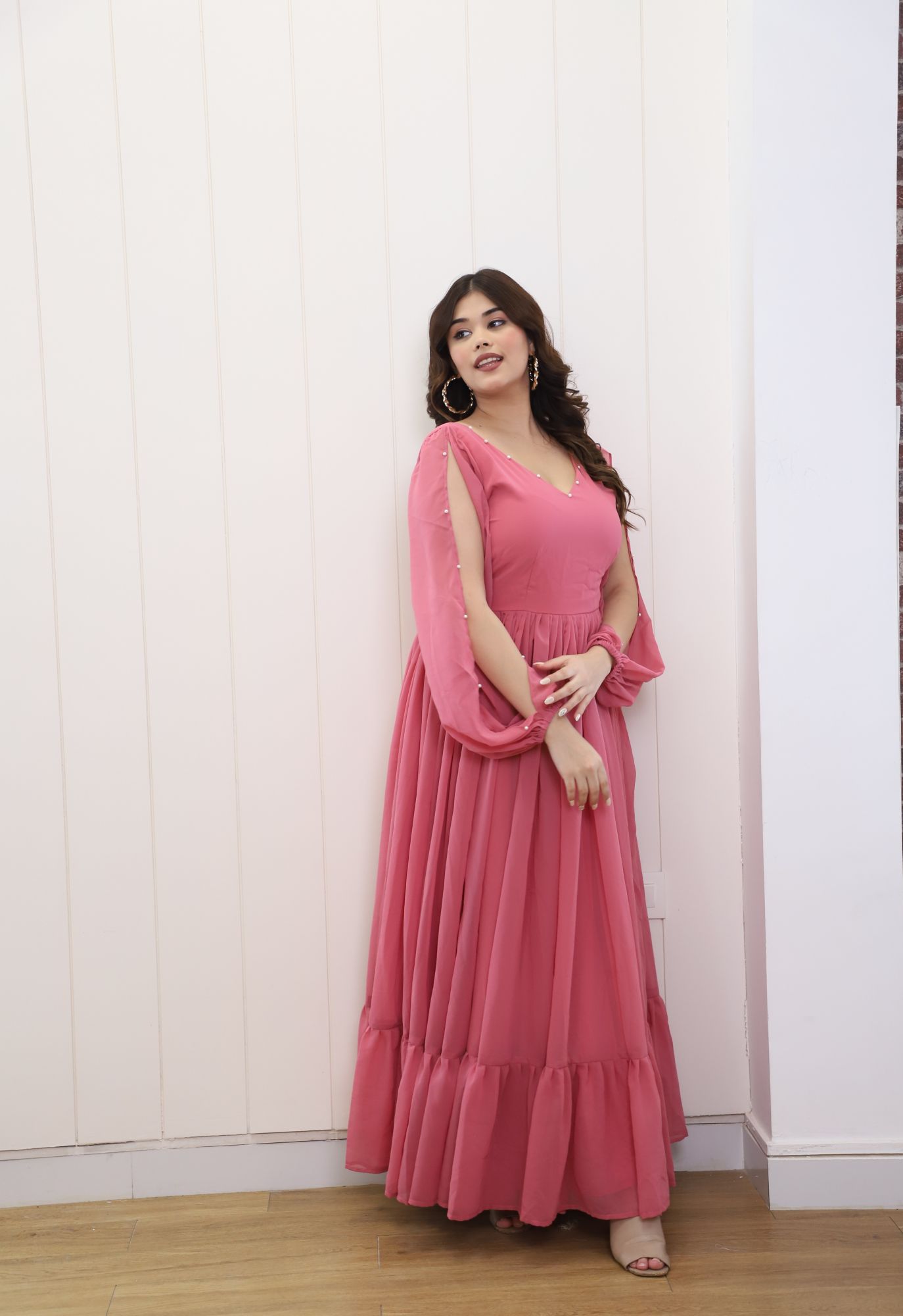 Bubbly Frill Georgette Dress