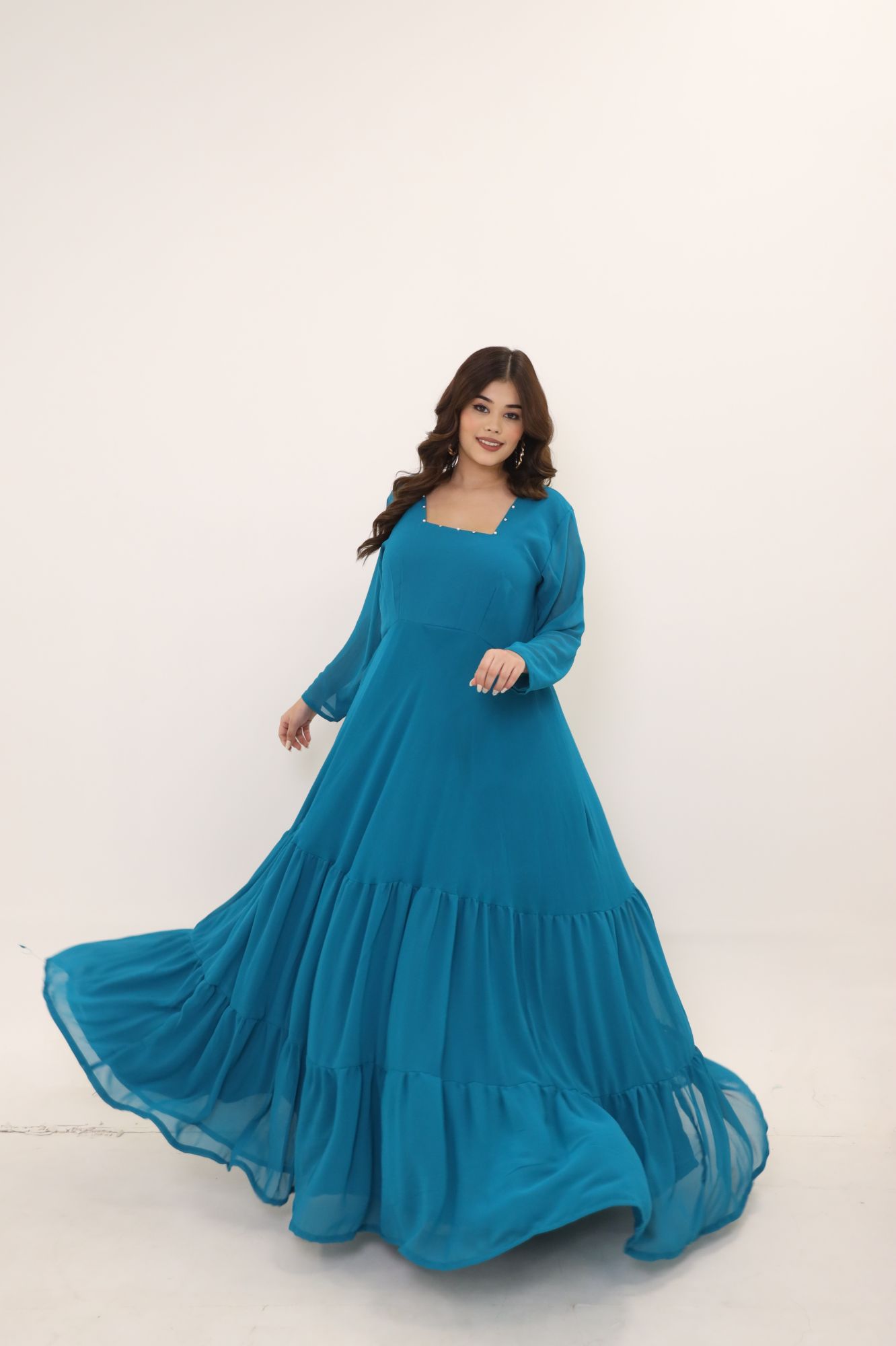 Blue Moon Tiered Georgette Dress