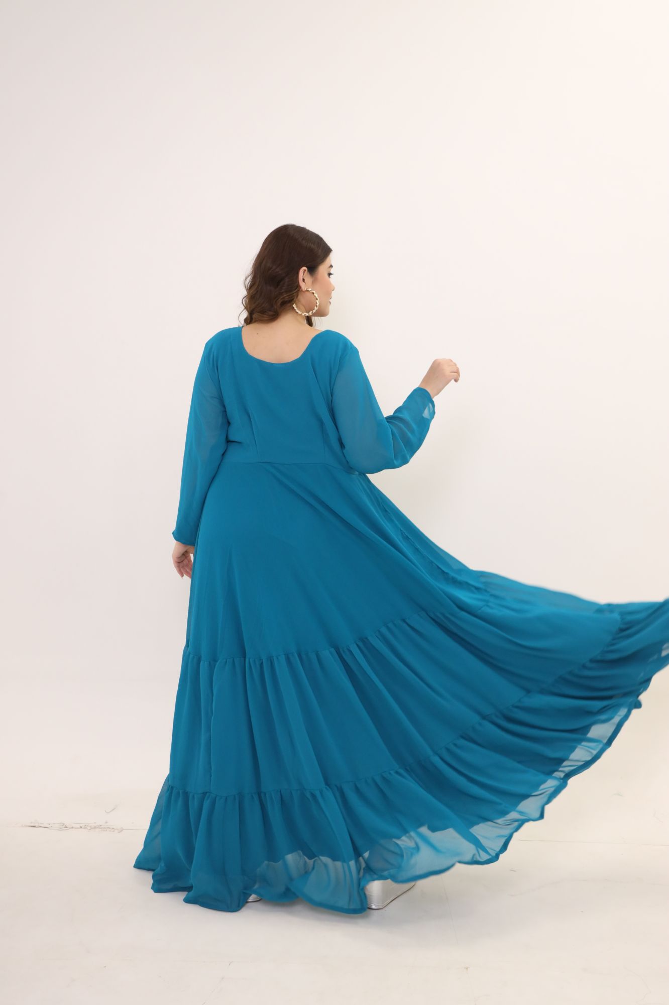 Blue Moon Tiered Georgette Dress