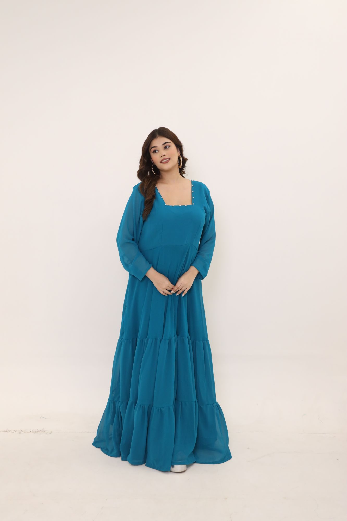 Blue Moon Tiered Georgette Dress