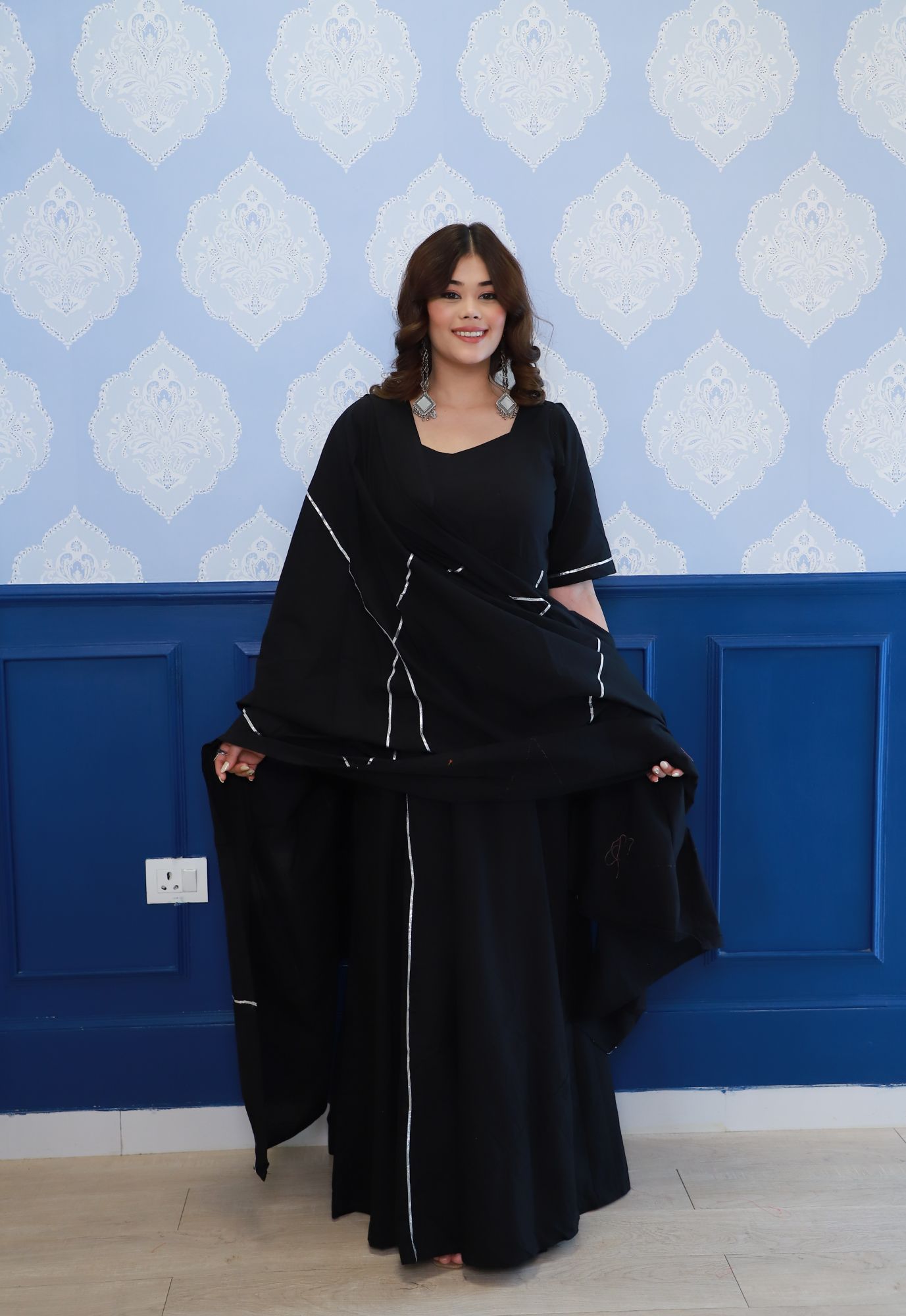 Black Anarkali With Duaptta