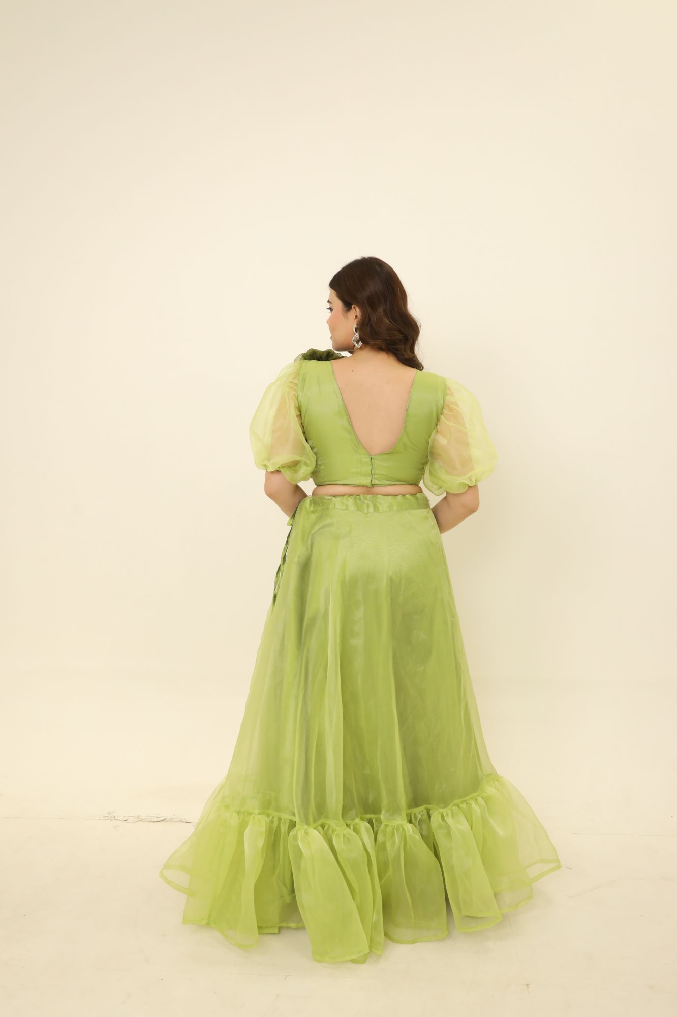 Green Orgenza Lehenga Set