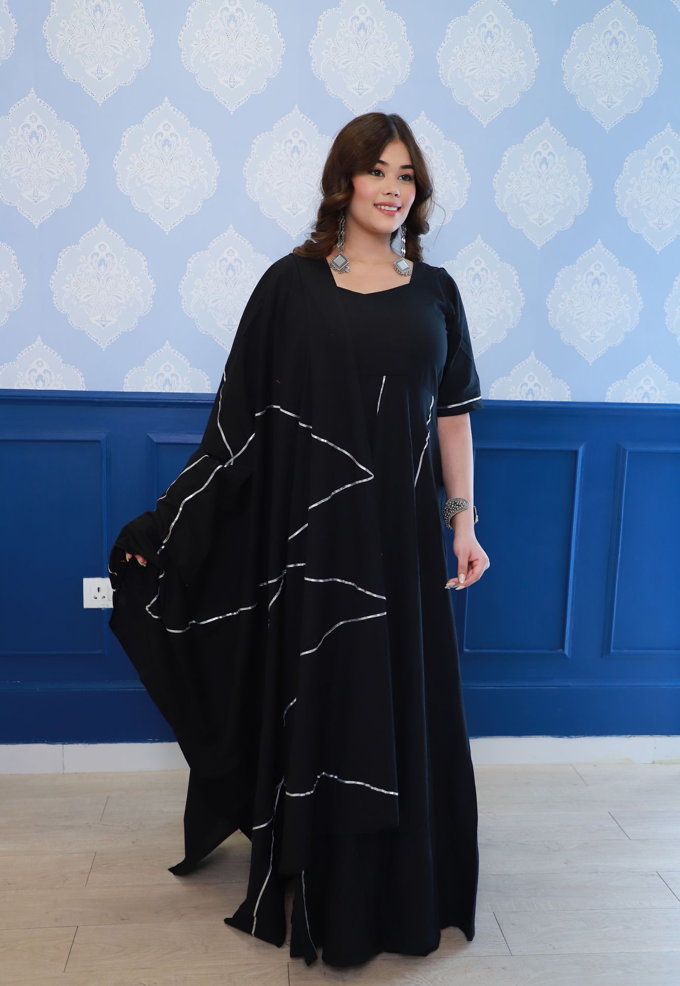 Black Anarkali With Duaptta
