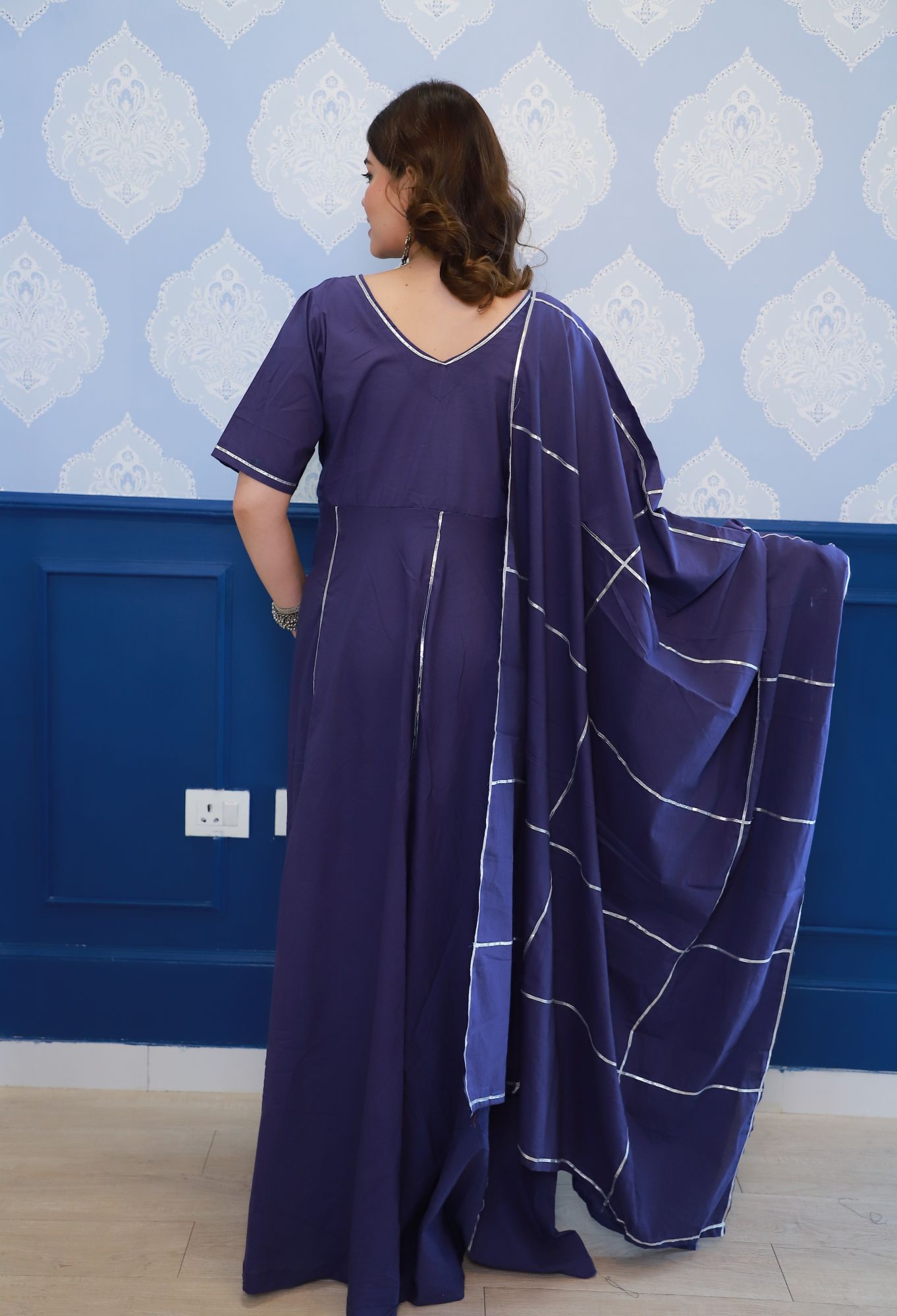 Purple Anarkali With Duaptta