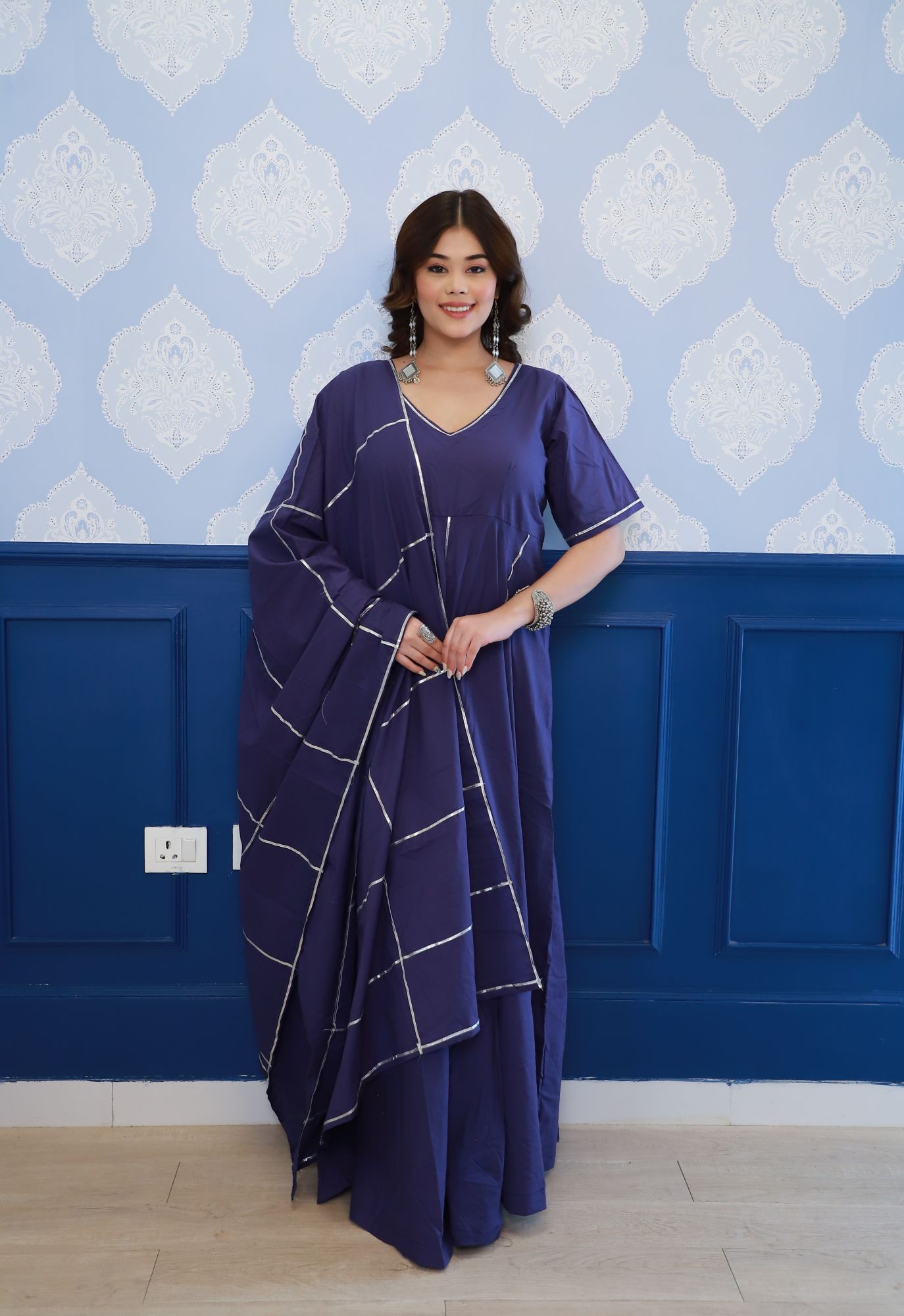 Purple Anarkali With Duaptta