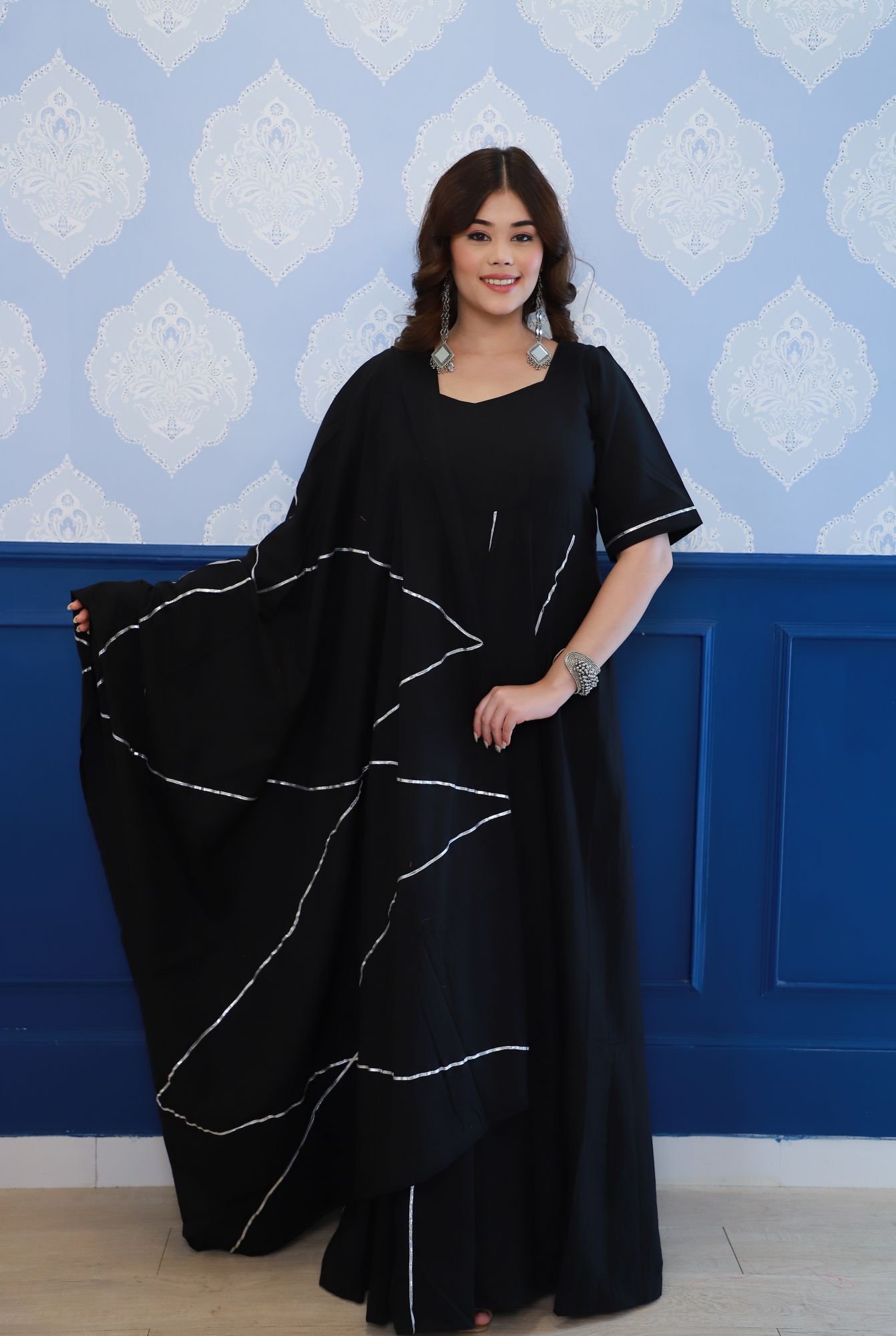Black Anarkali With Duaptta