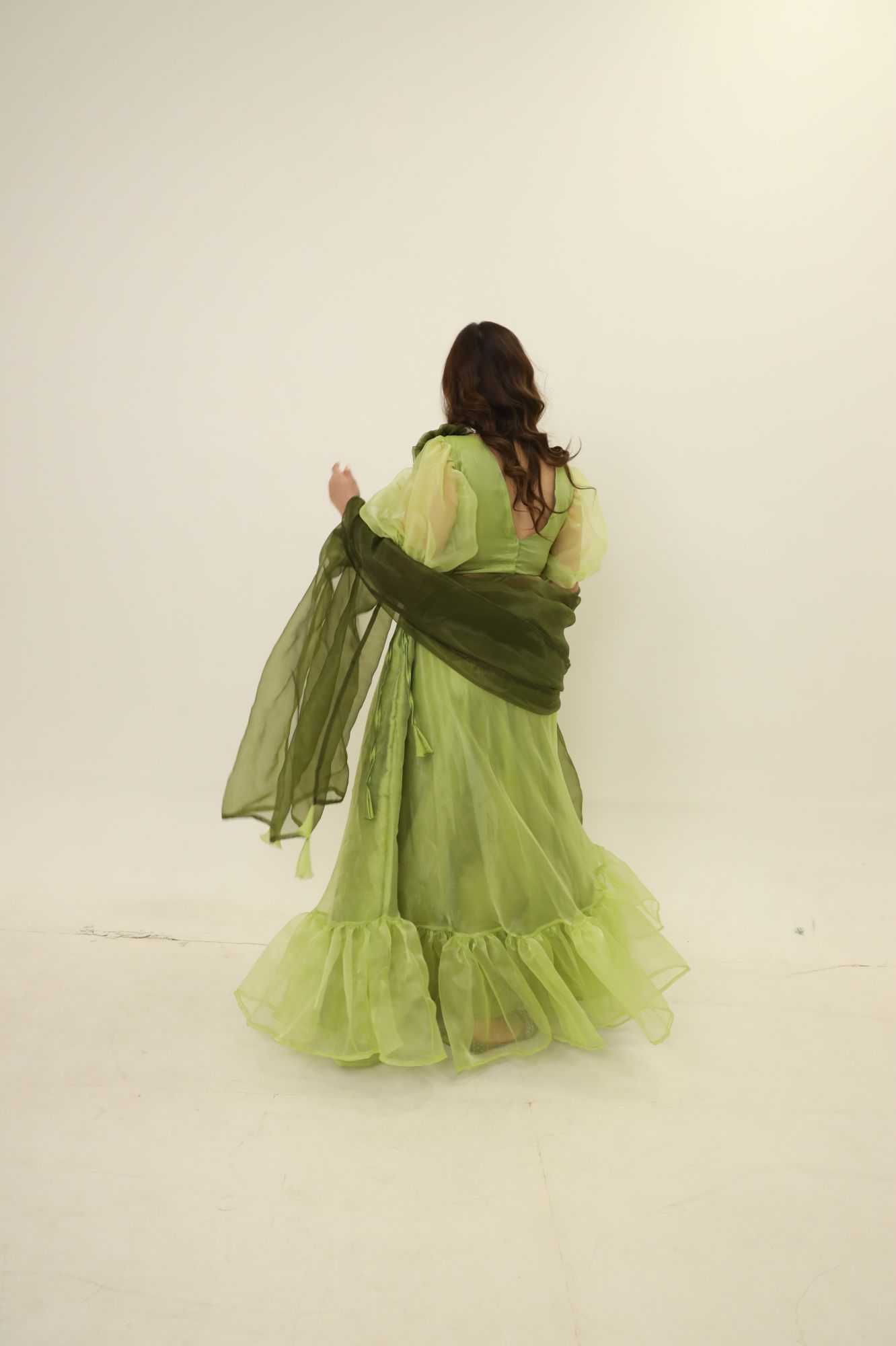 Green Orgenza Lehenga Set