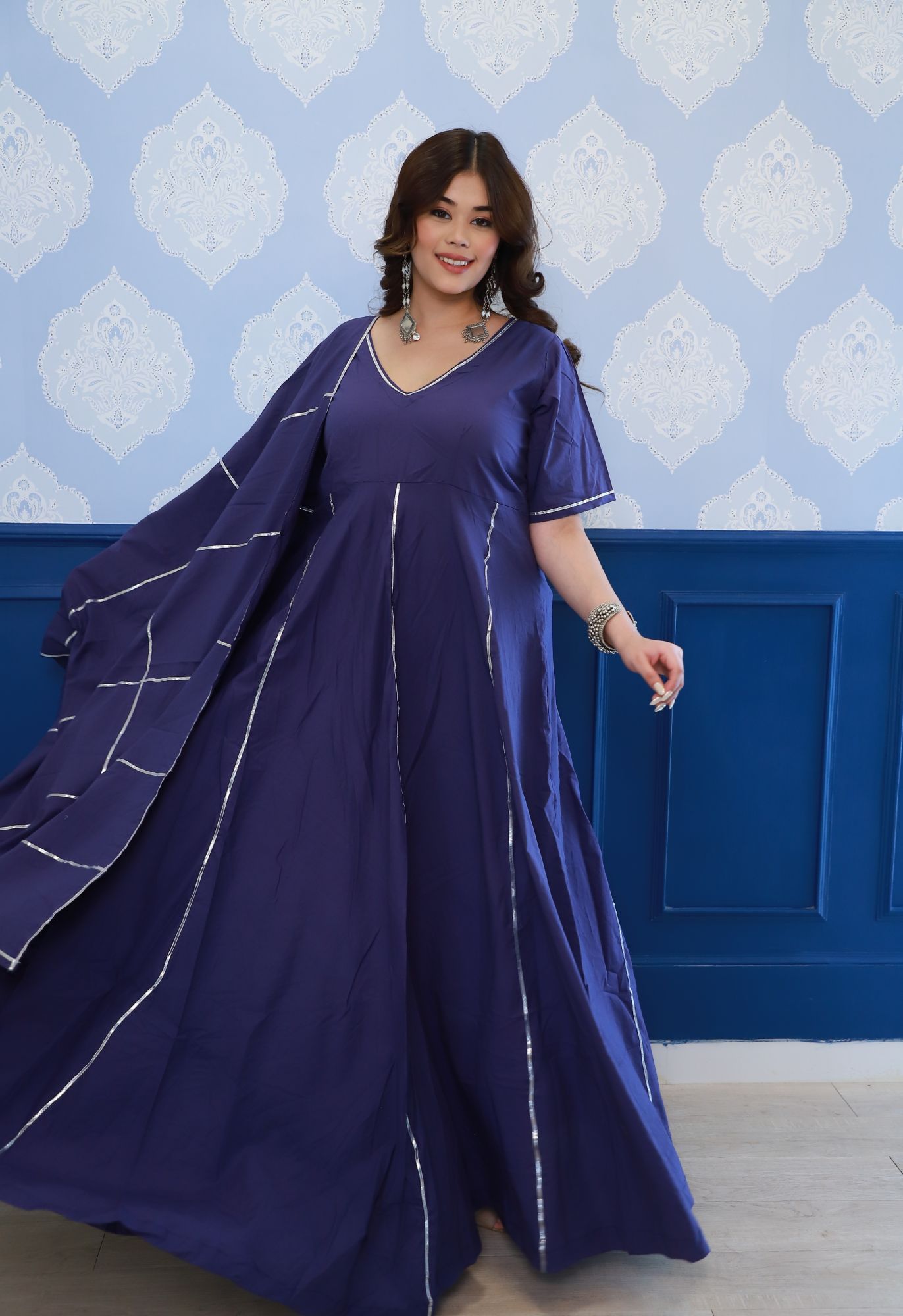 Purple Anarkali With Duaptta