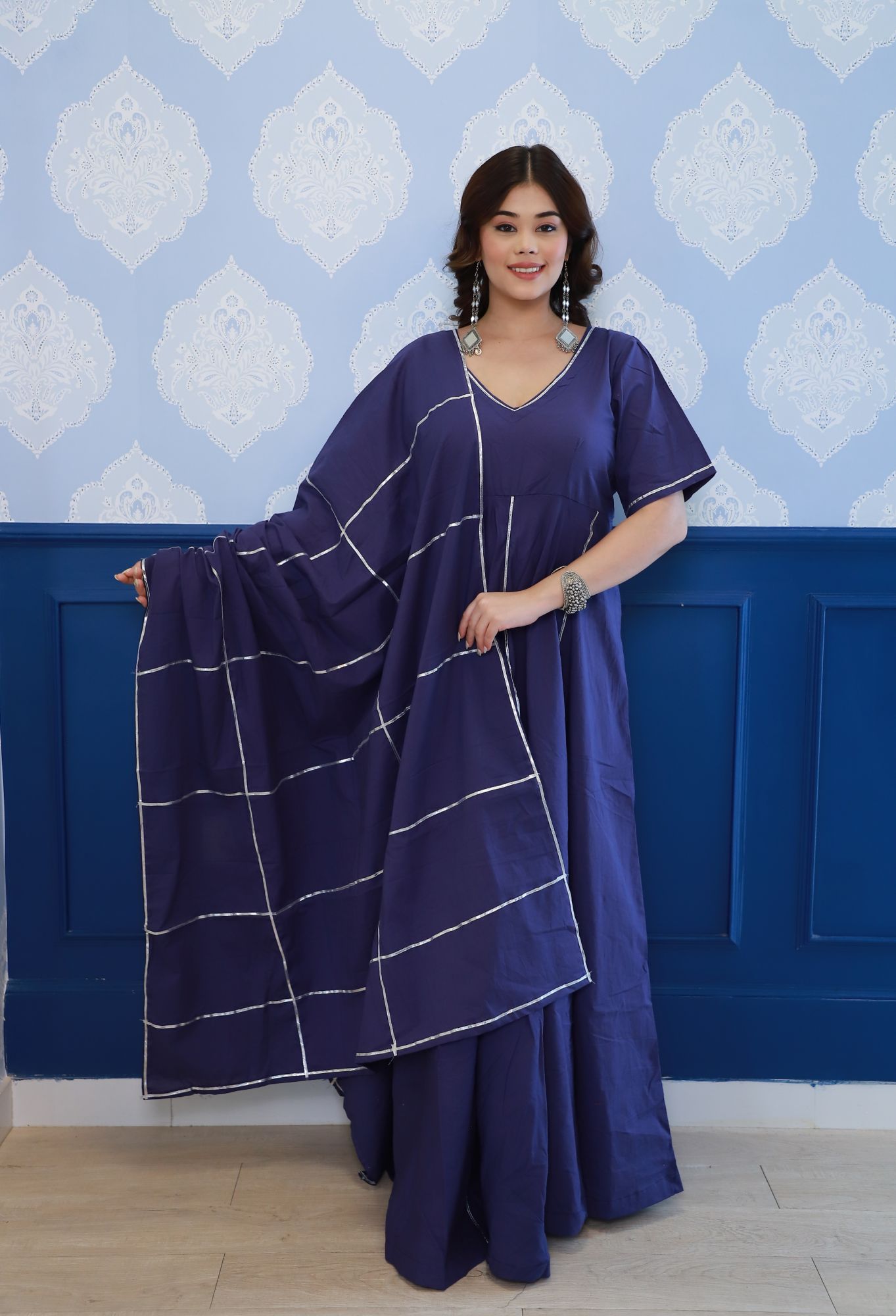 Purple Anarkali With Duaptta