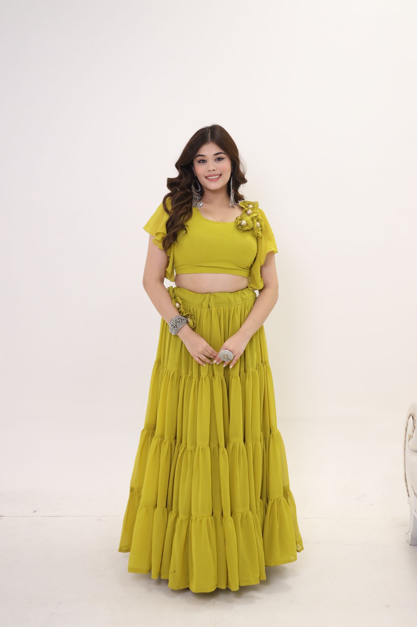 Zahra Green Lehenga Set