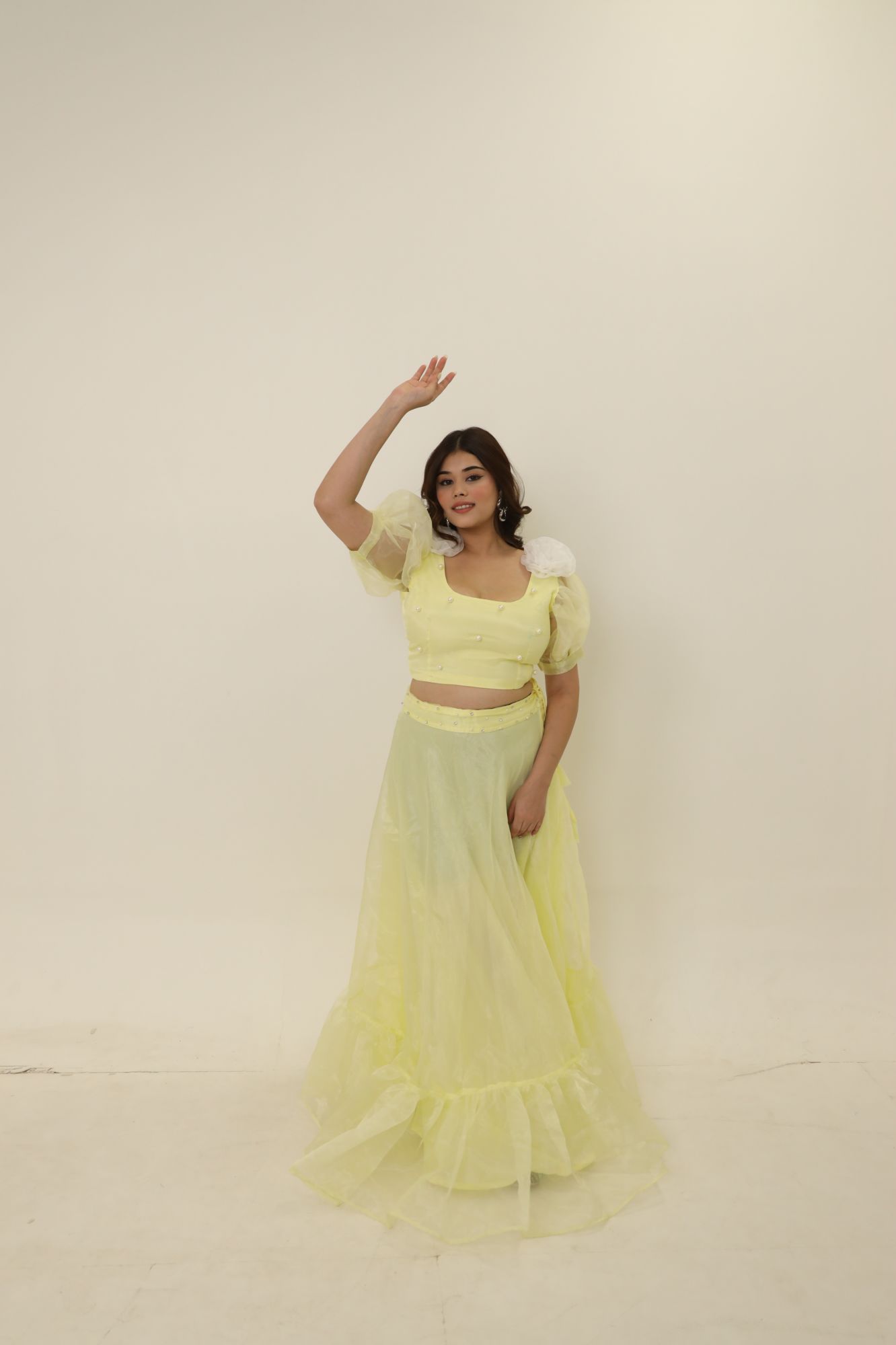 Yellow Orgenza Lehenga Set