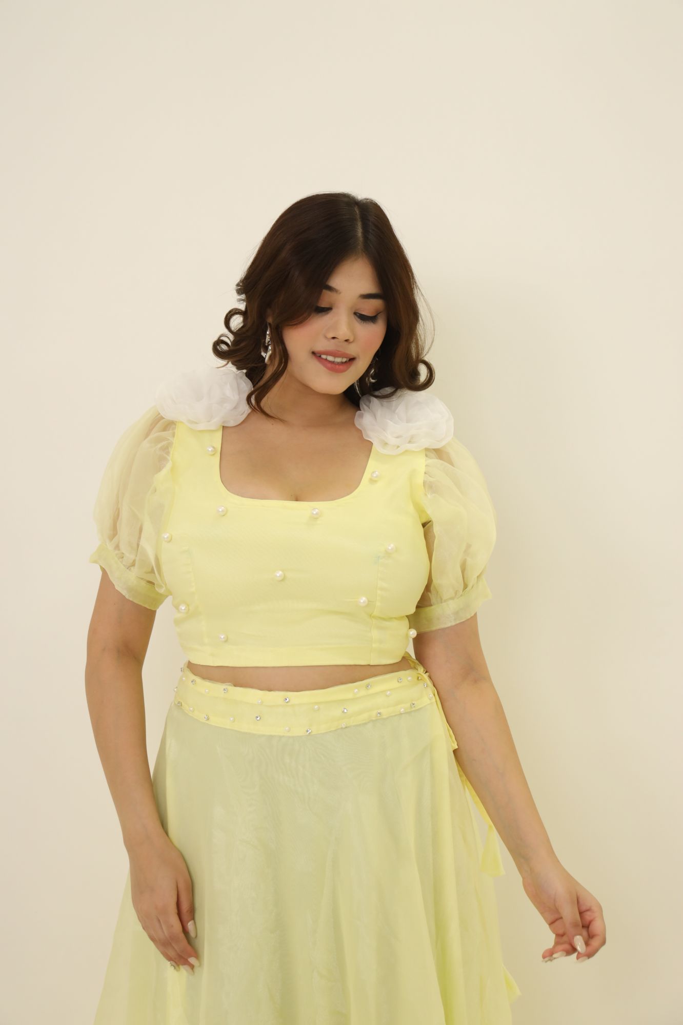 Yellow Orgenza Lehenga Set
