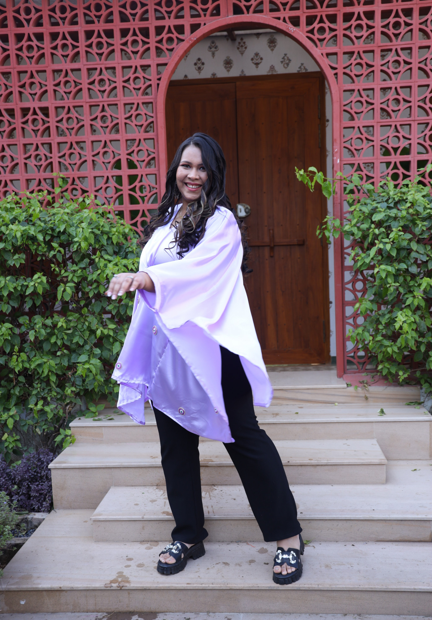 May Every Evil Eye Go Blind Kaftan in Purple