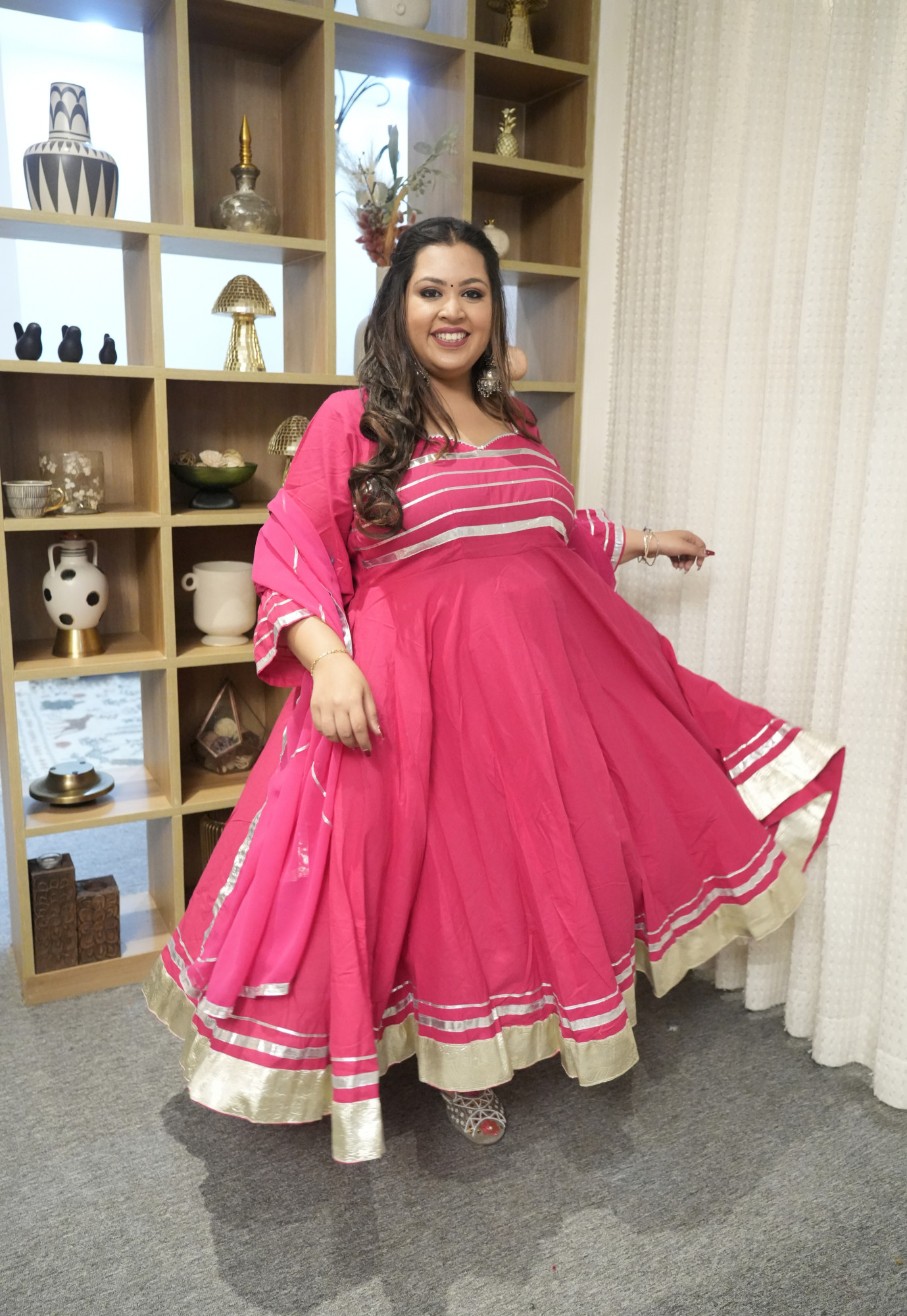 Gul Rani Pink Anarkali Set