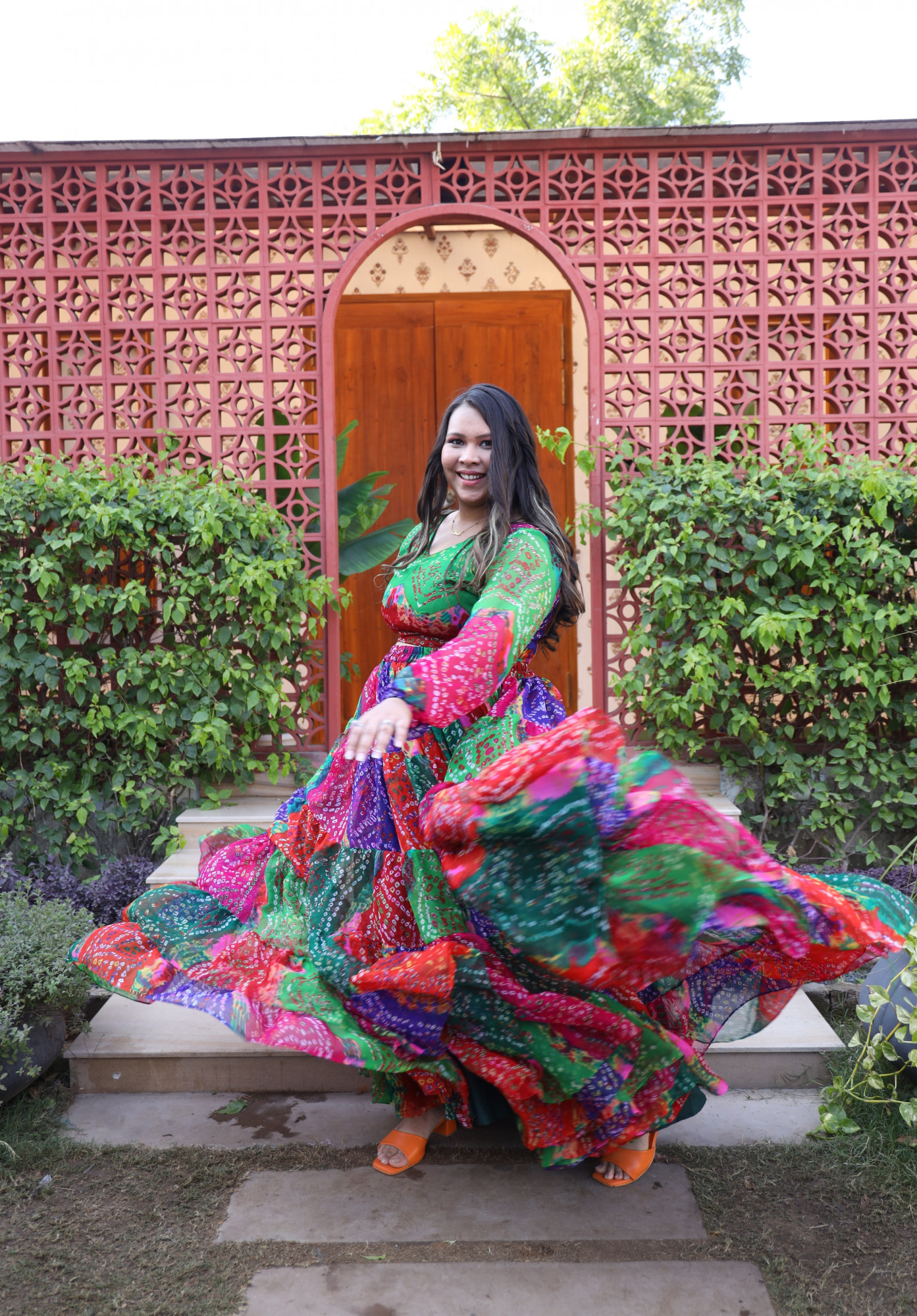Colourful Bandhani Lehenga Set