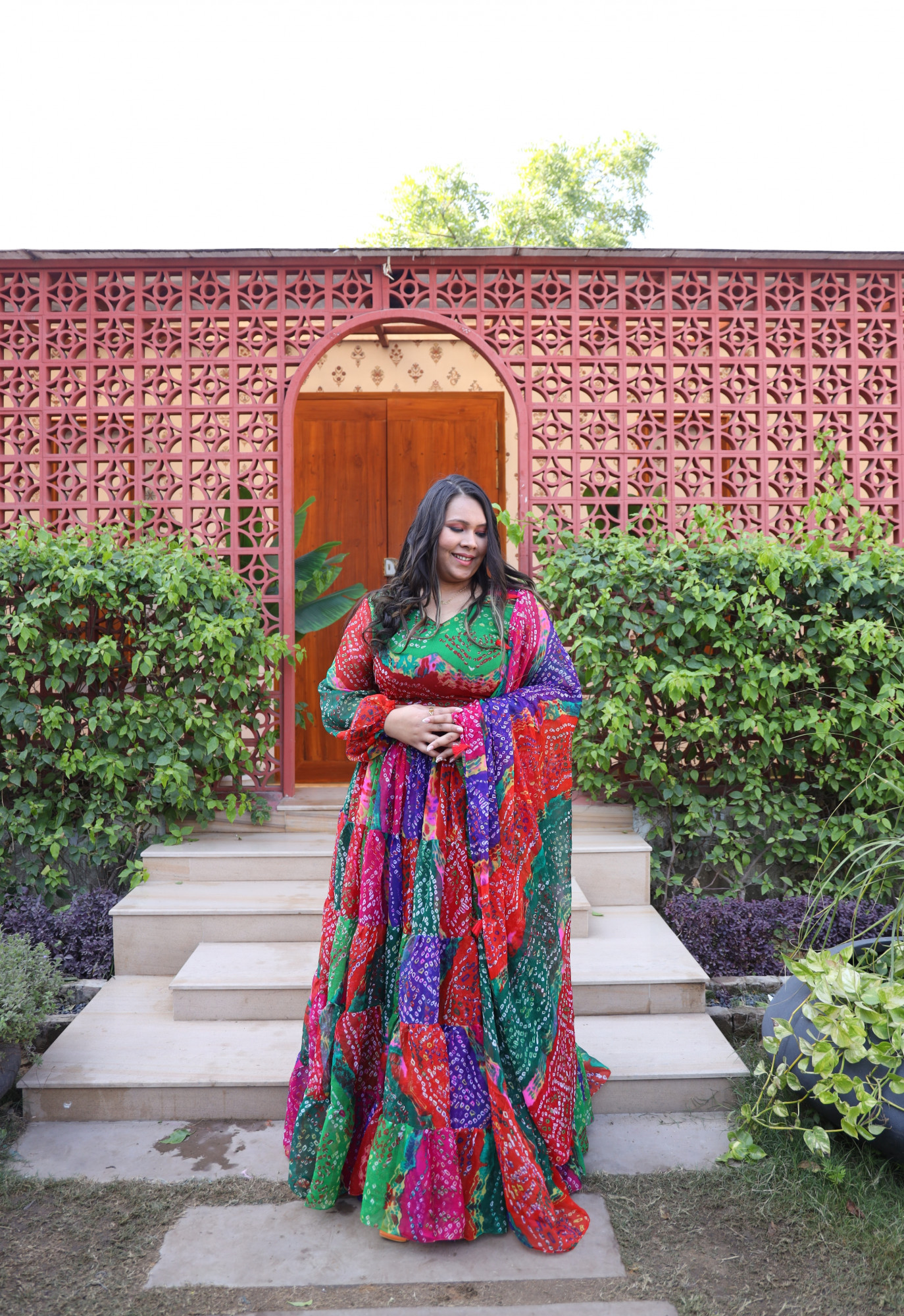 Colourful Bandhani Lehenga Set