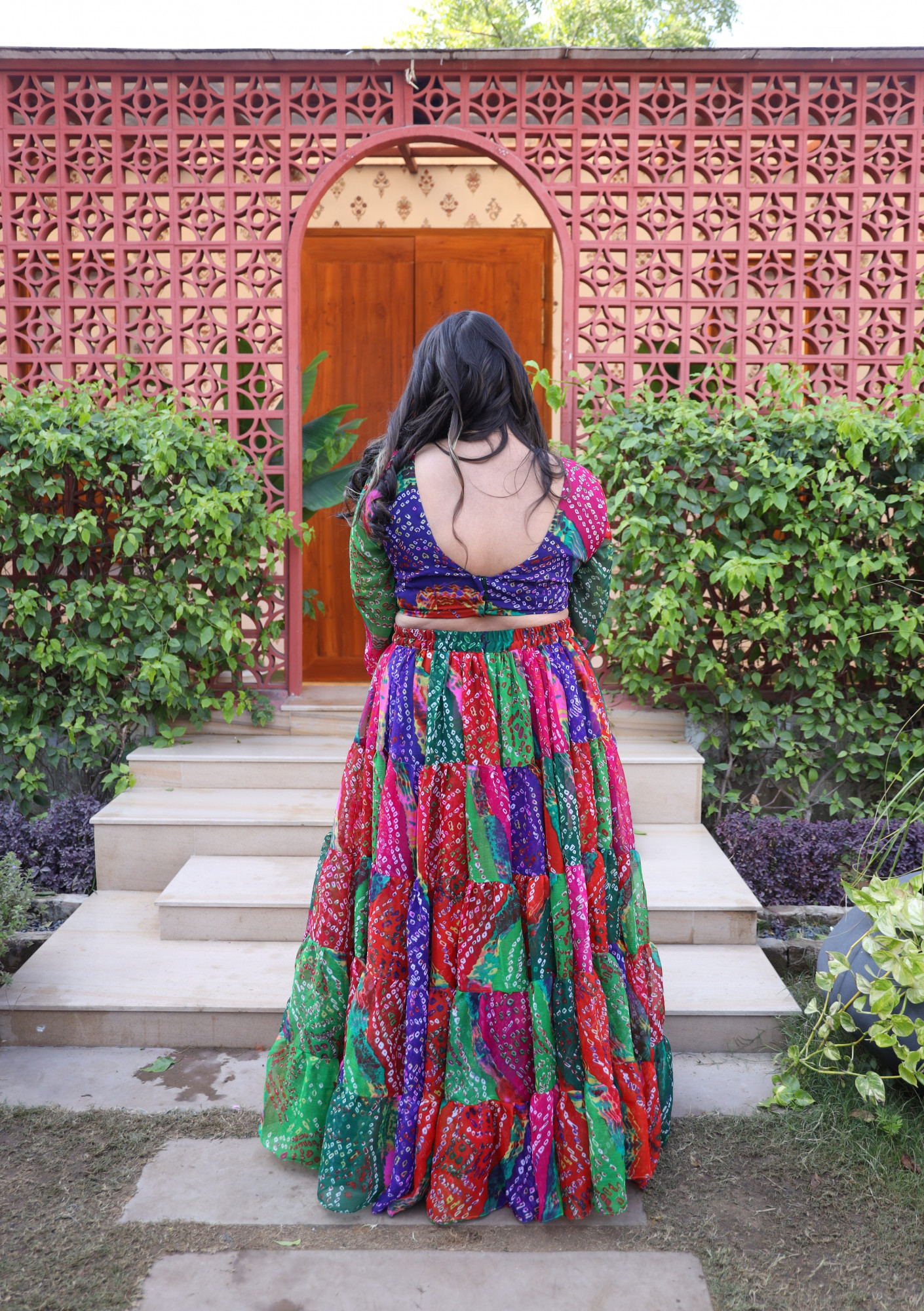 Colourful Bandhani Lehenga Set