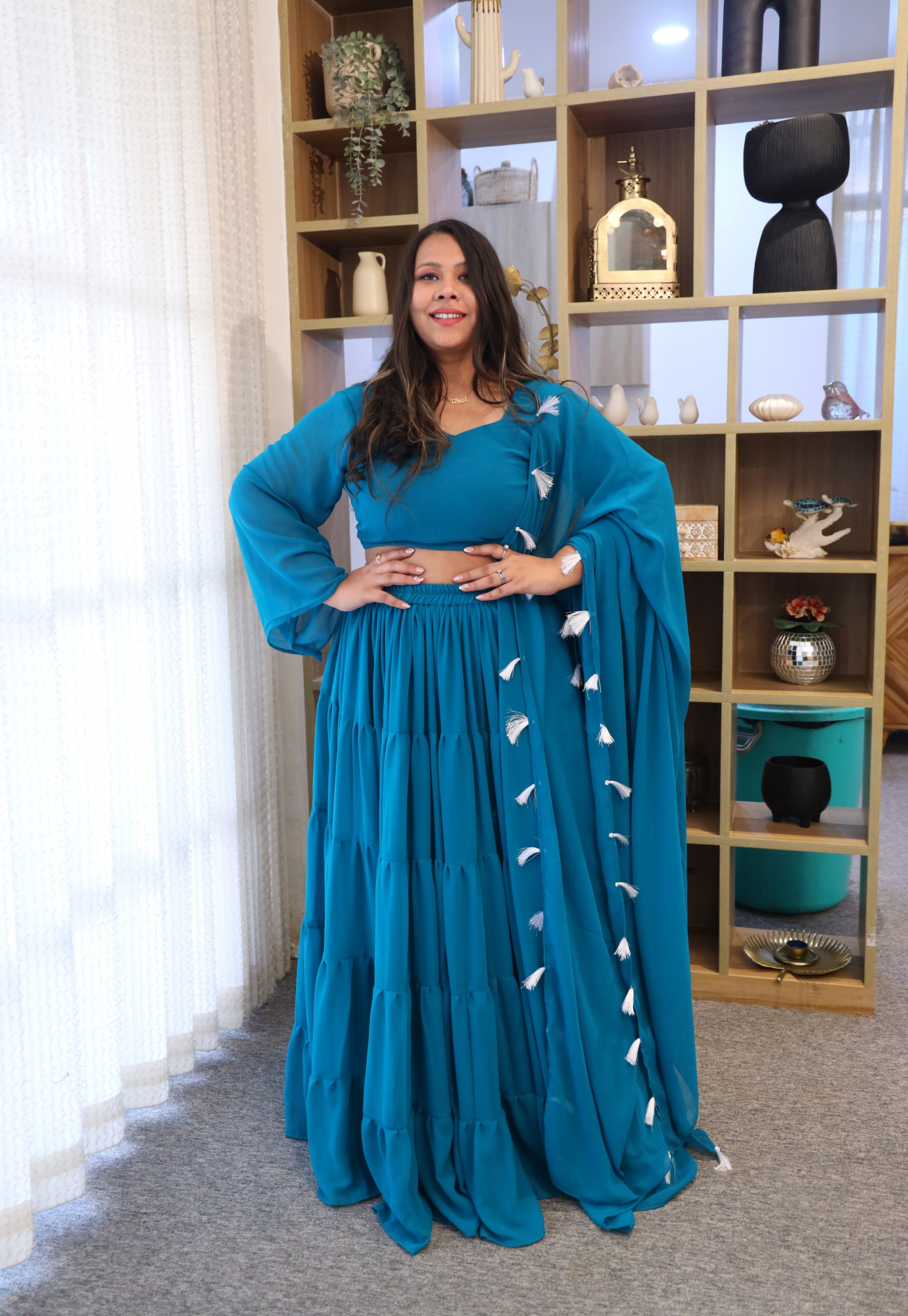 Blue Heaven Georgette Lehenga Set