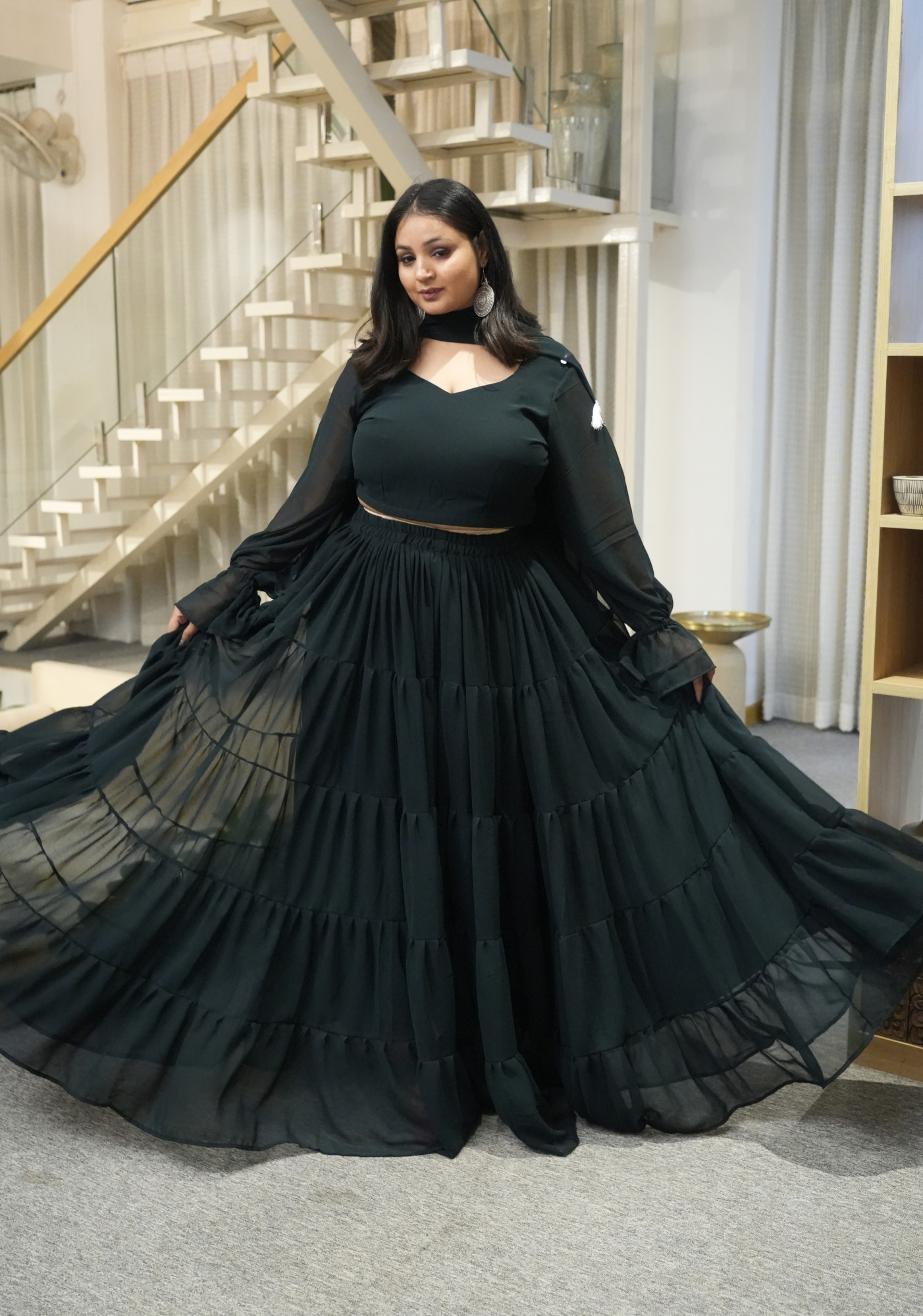 Jungle Jaunt Georgette Lehenga Set