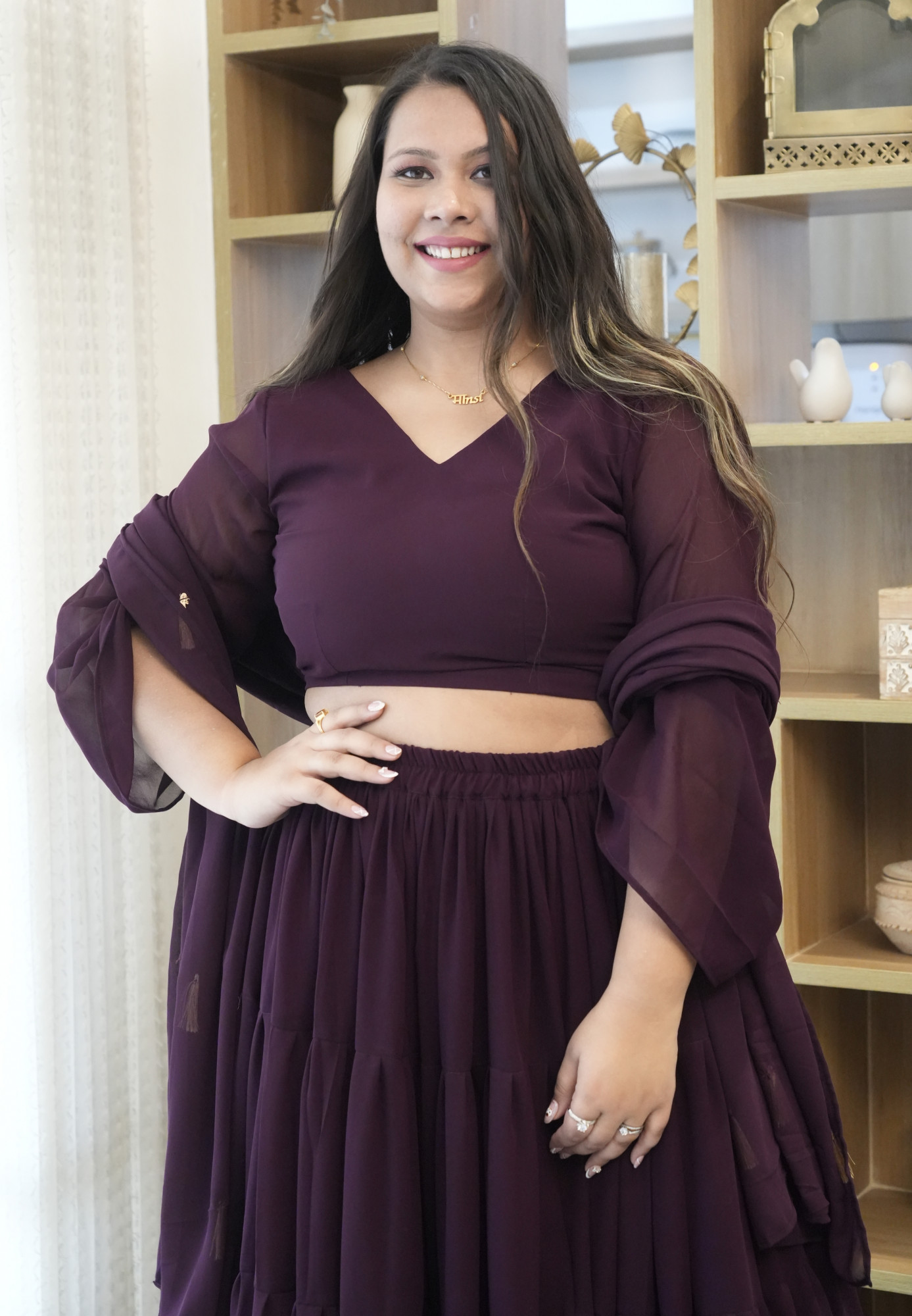 Wine and Dine Georgette Lehenga Set