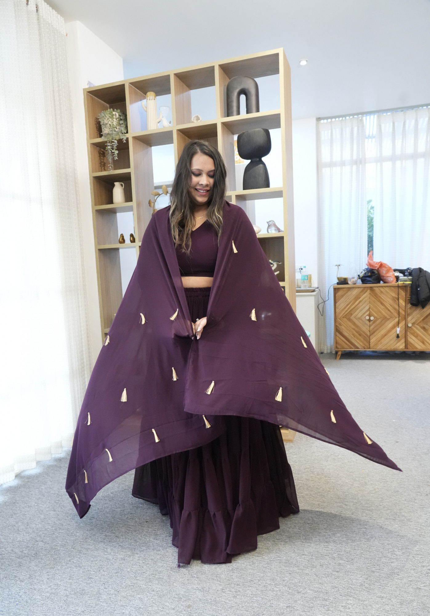 Wine and Dine Georgette Lehenga Set