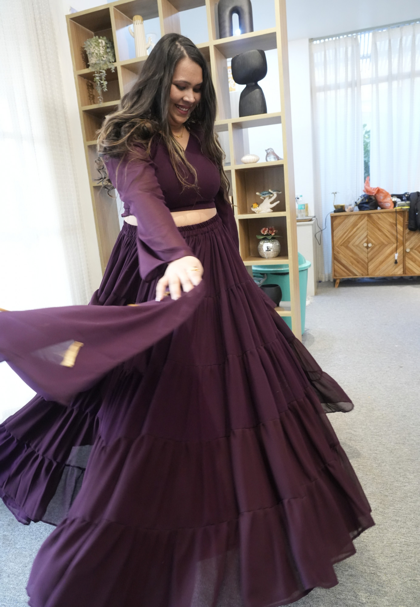Wine and Dine Georgette Lehenga Set