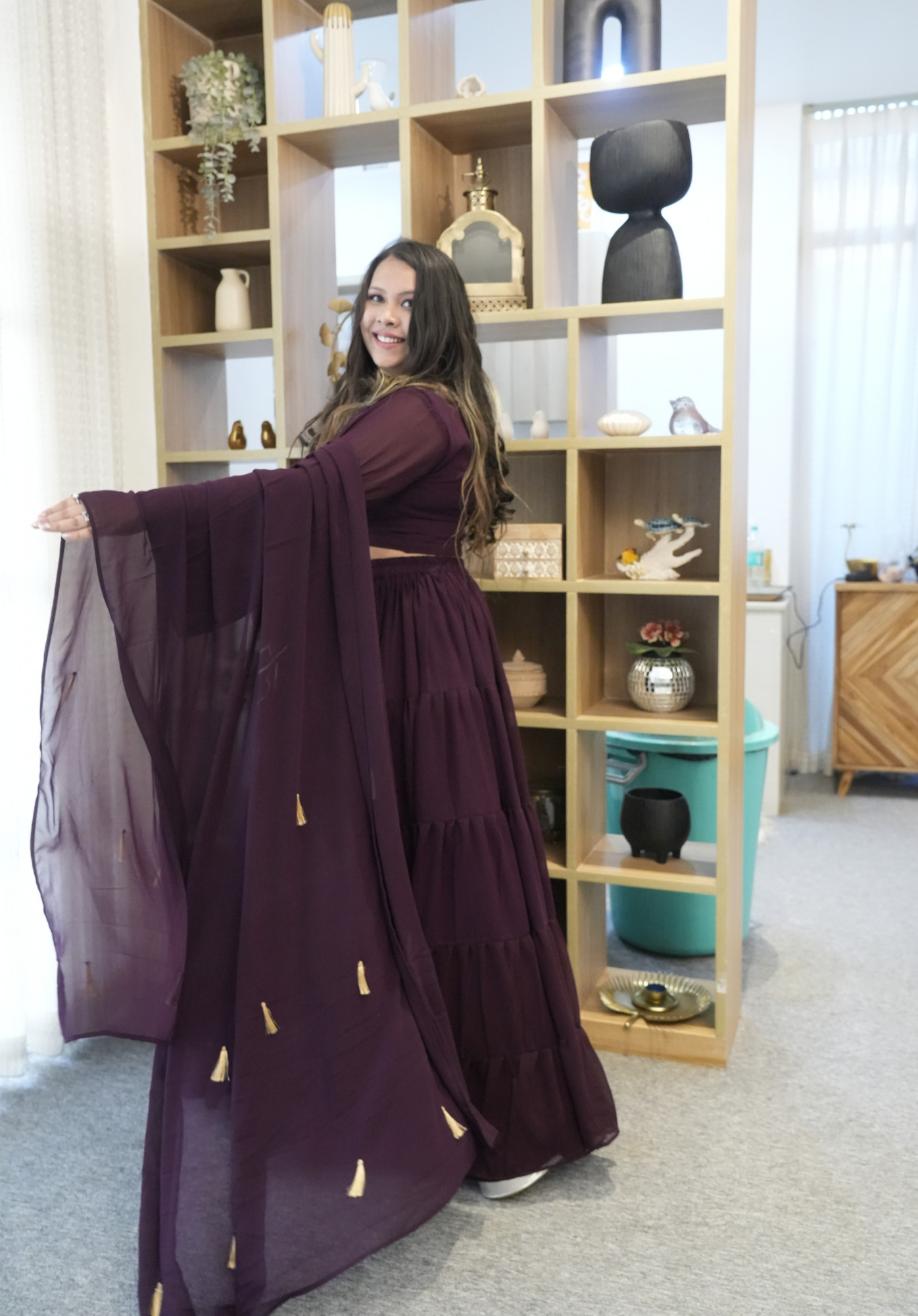 Wine and Dine Georgette Lehenga Set