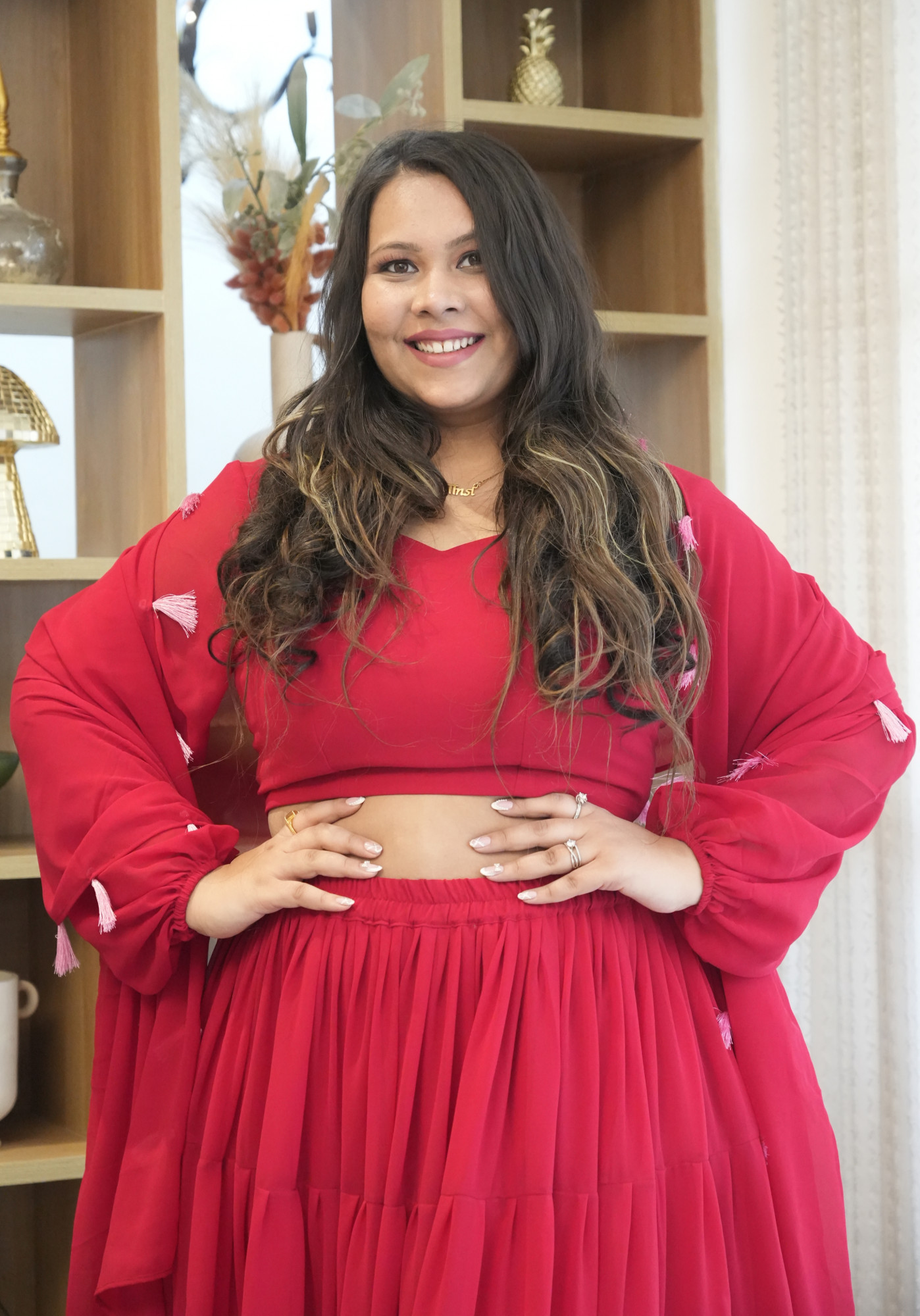 CherryBlossom Georgette Lehenga Set