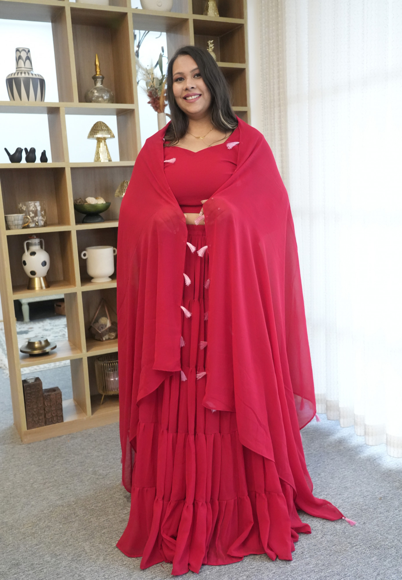 CherryBlossom Georgette Lehenga Set