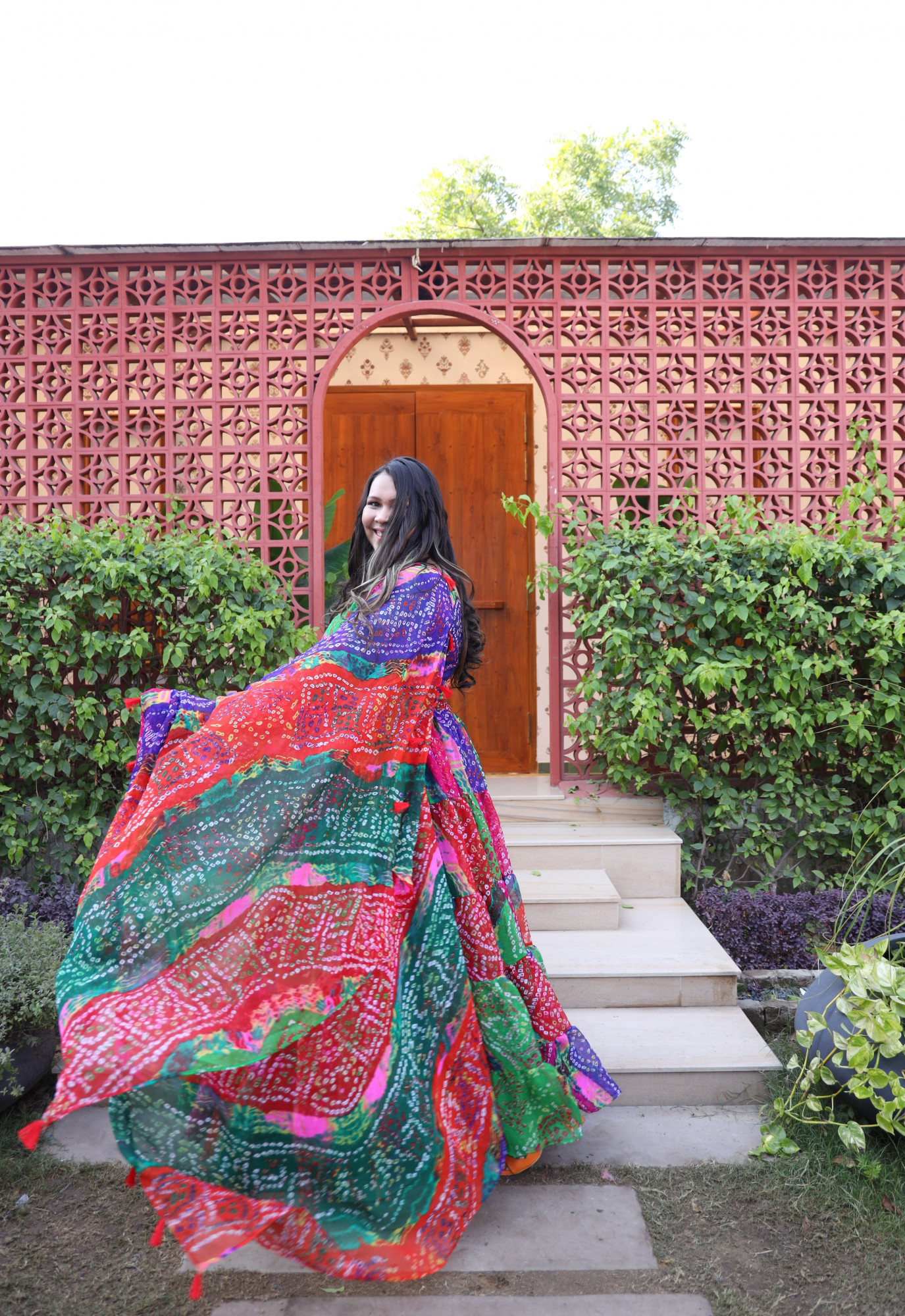 Colourful Bandhani Gown
