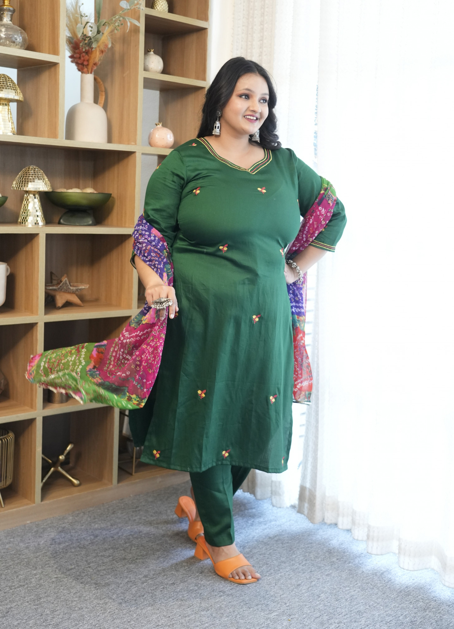 Galactic Emerald Embroidered Suit Set