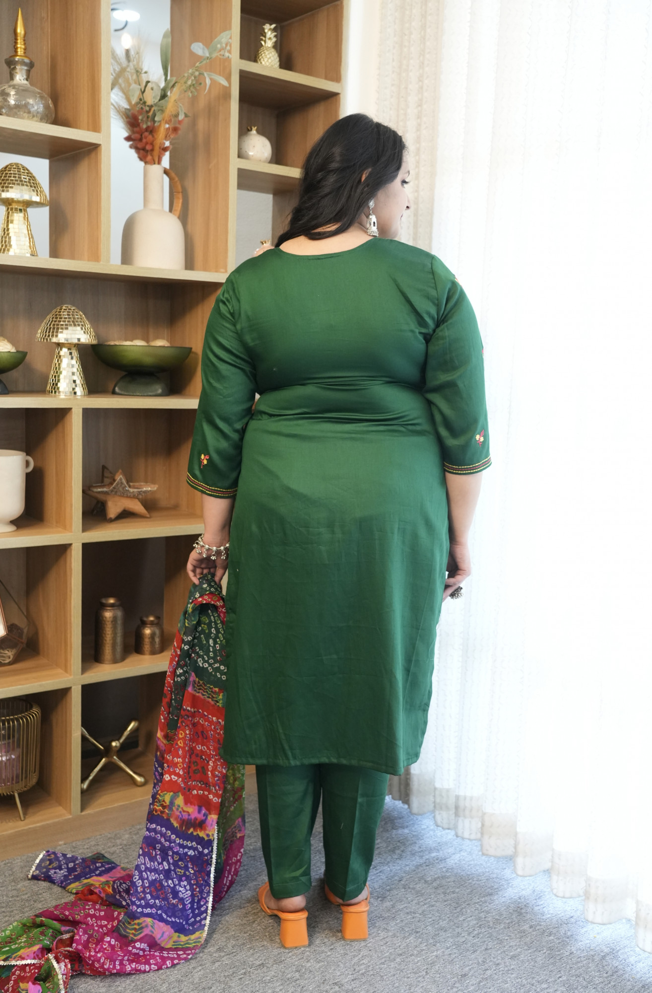 Galactic Emerald Embroidered Suit Set