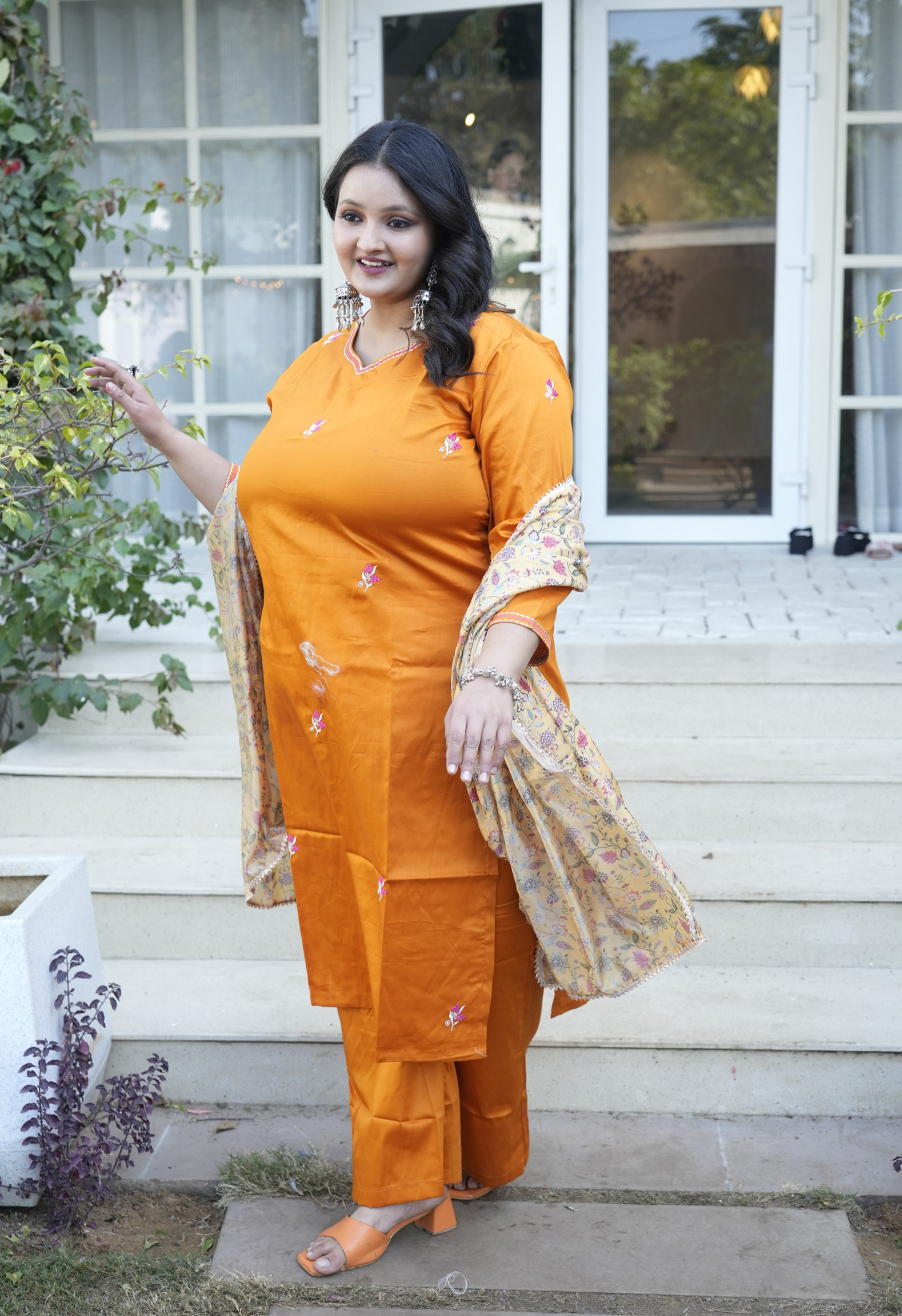 Sand Dune Embroidered Suit Set