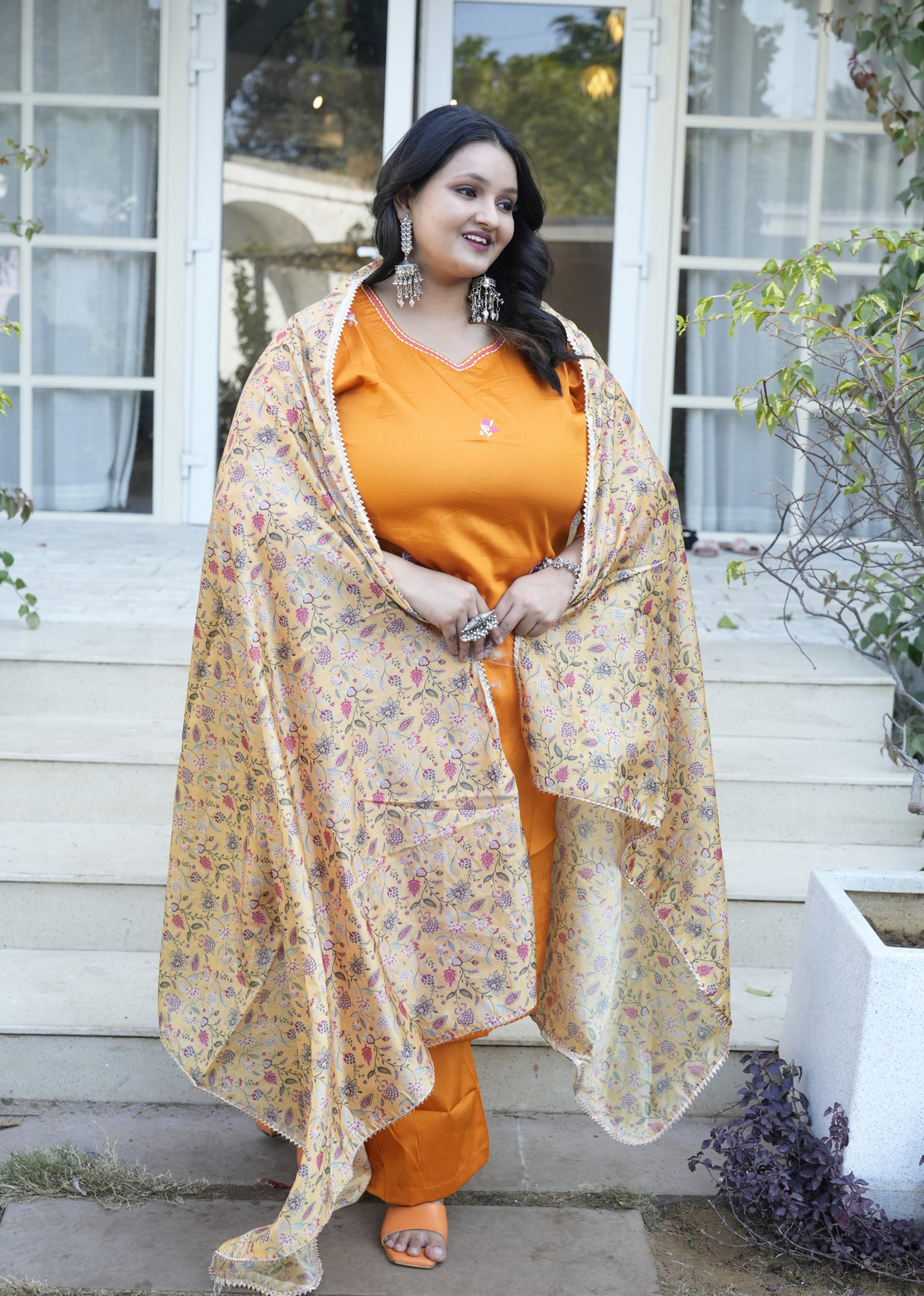 Sand Dune Embroidered Suit Set