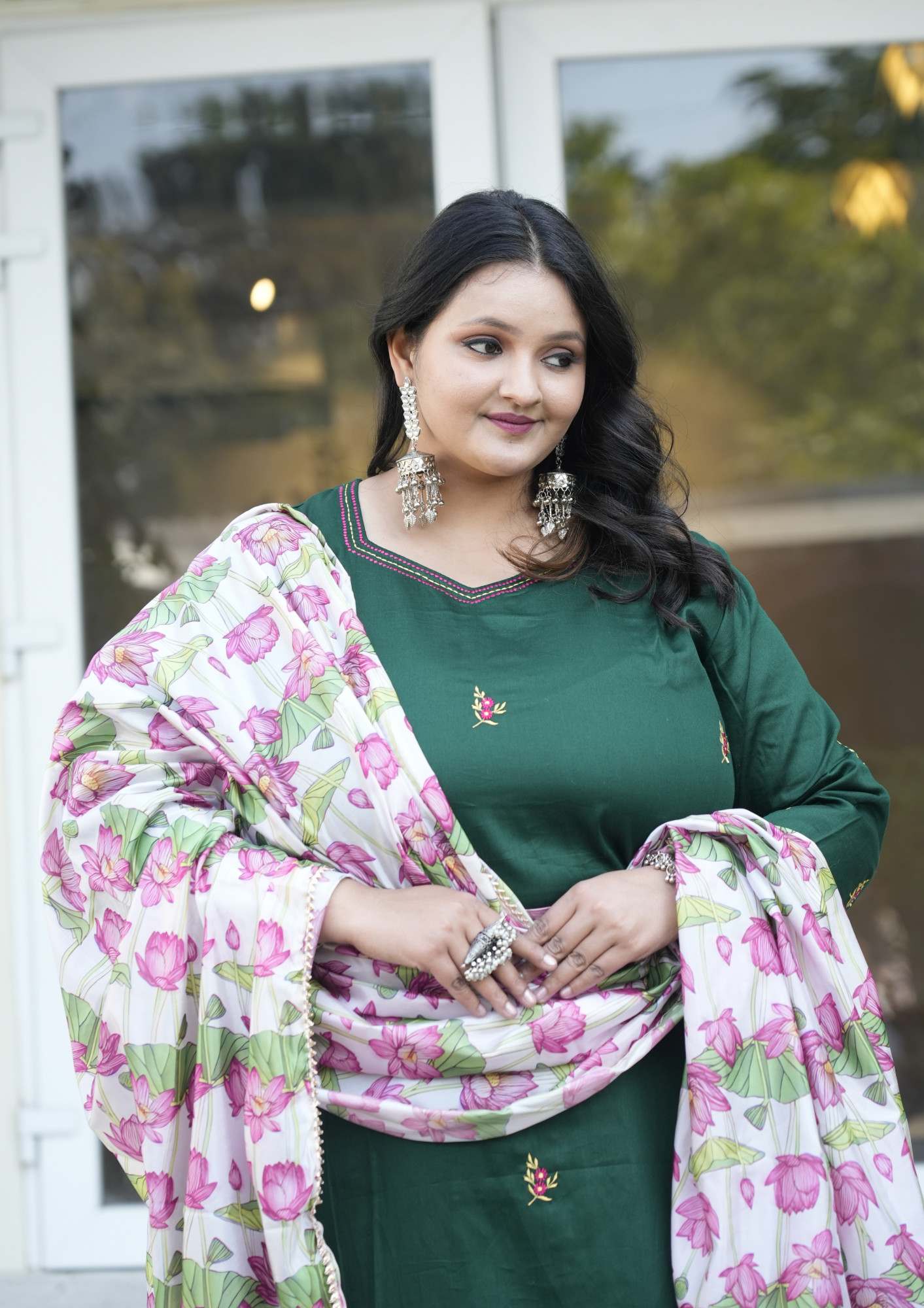 Dark Miss Embroidered Suit Set