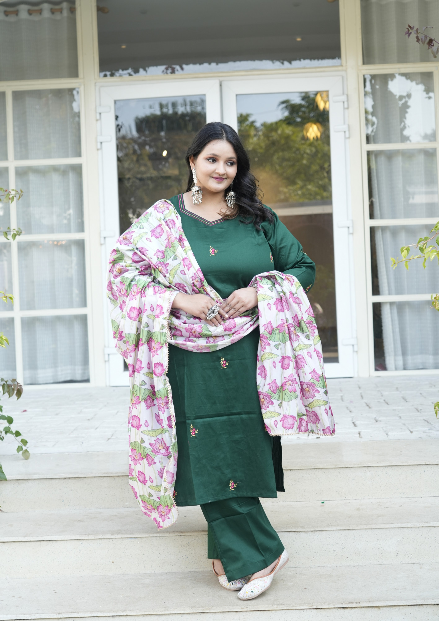 Dark Miss Embroidered Suit Set