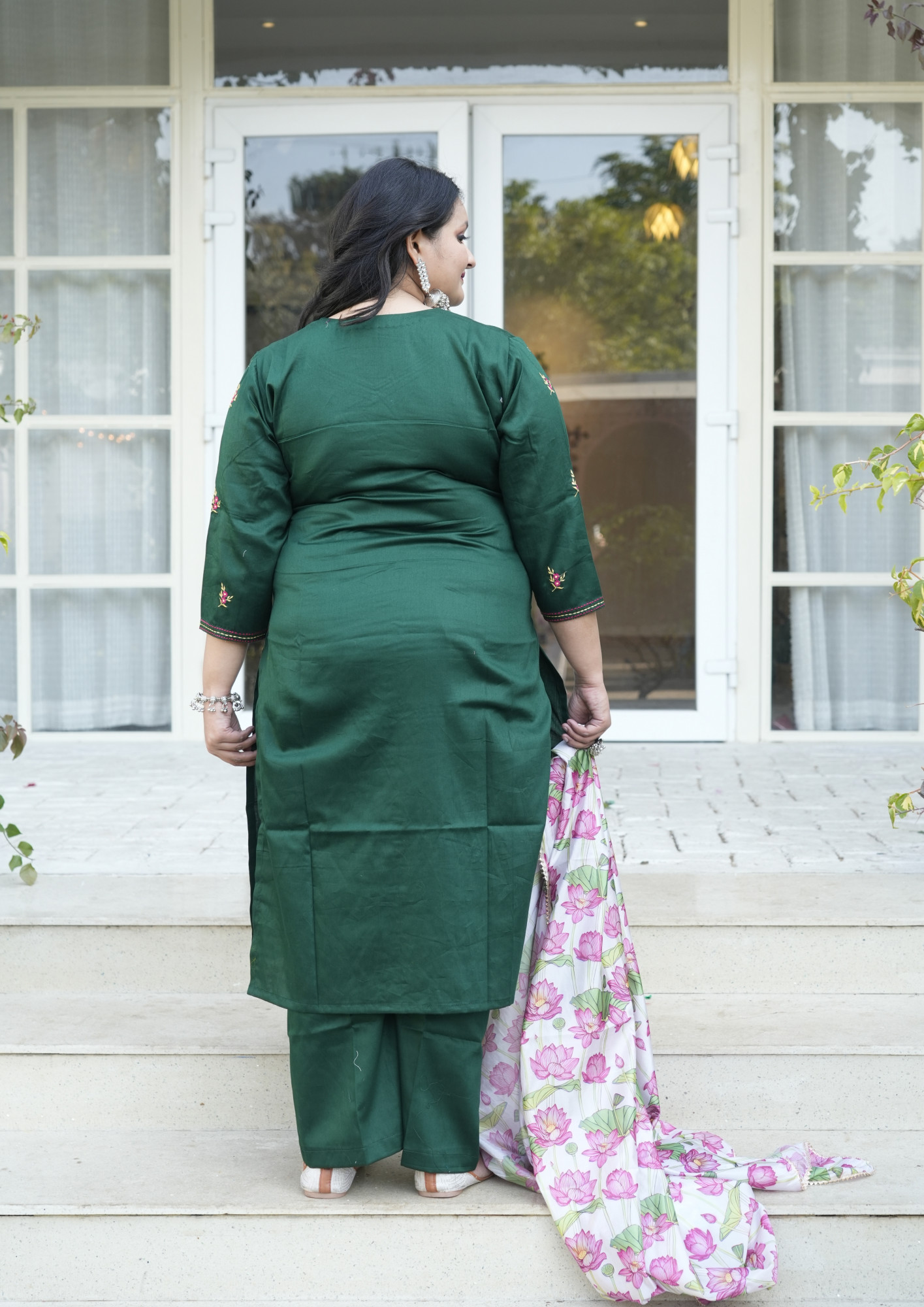 Dark Miss Embroidered Suit Set