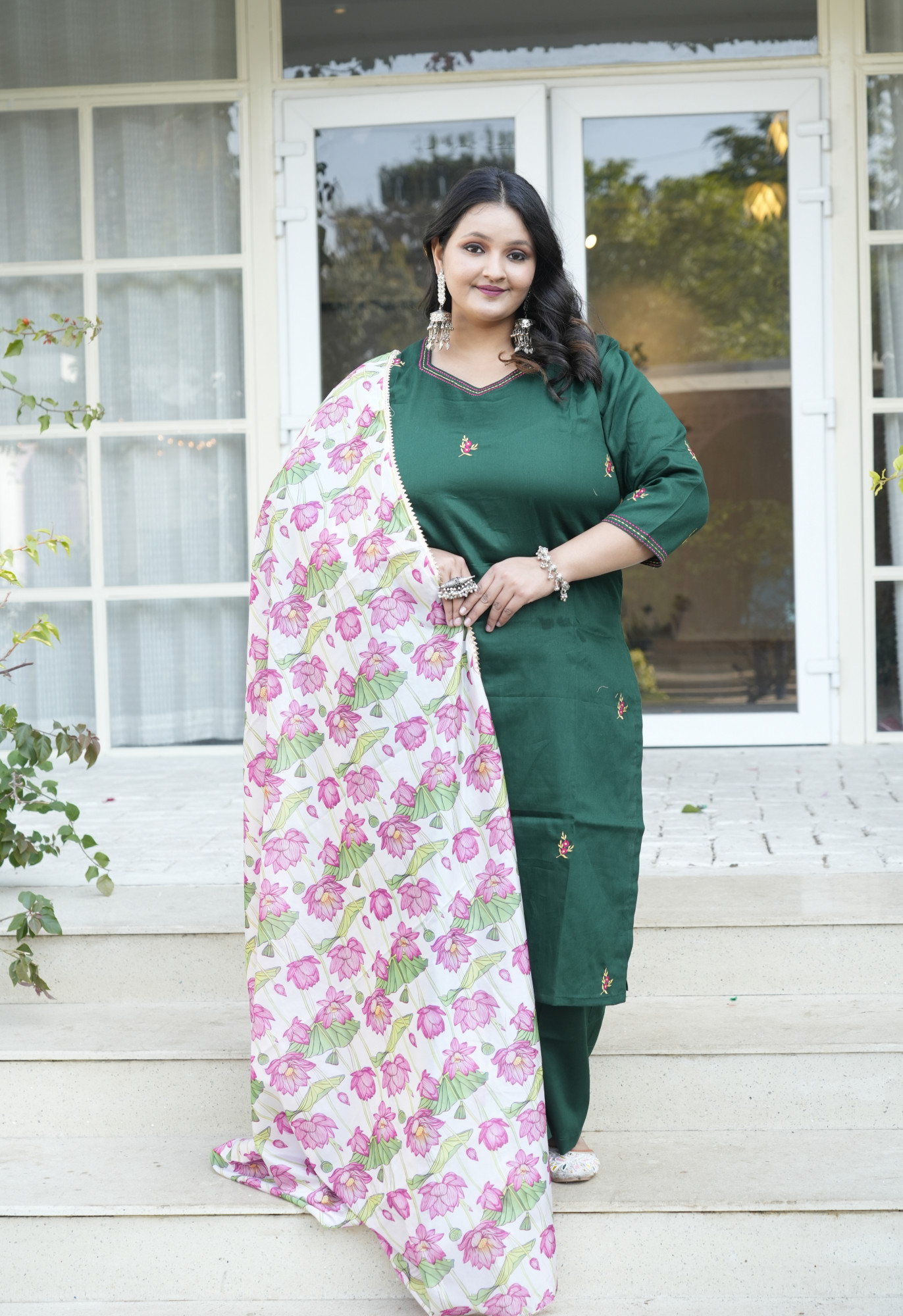 Dark Miss Embroidered Suit Set