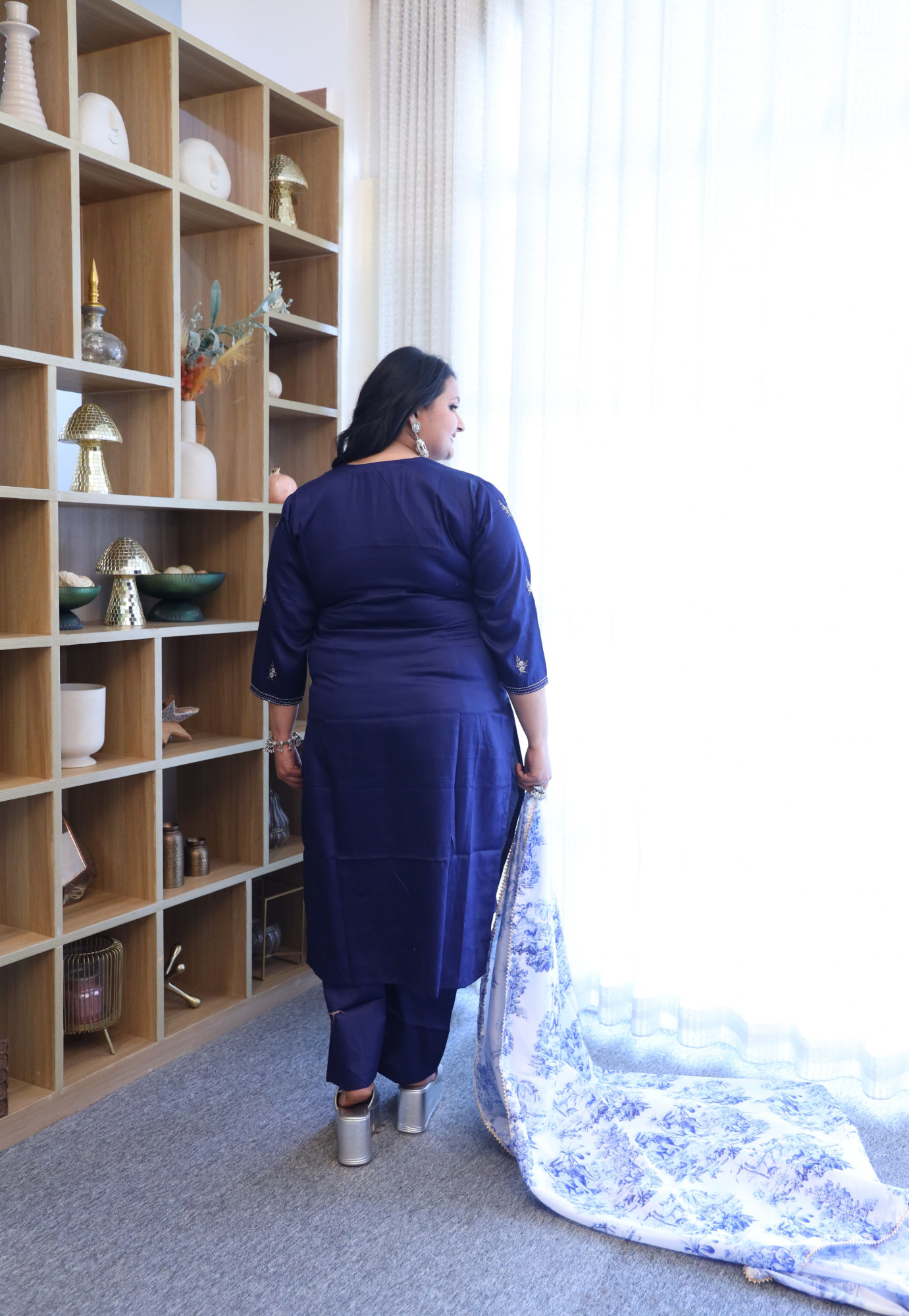 Midnight Eclipse Embroidered Suit Set