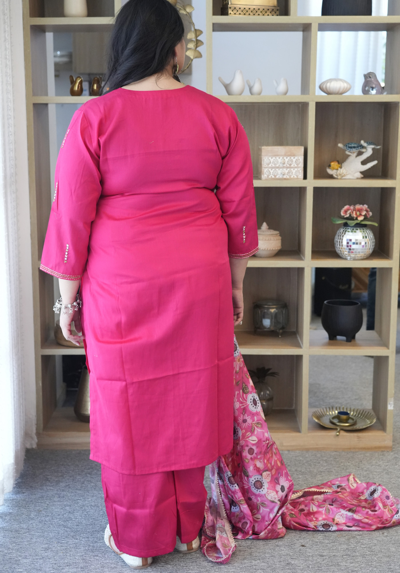 Fushia Fizz Embroidered Suit Set