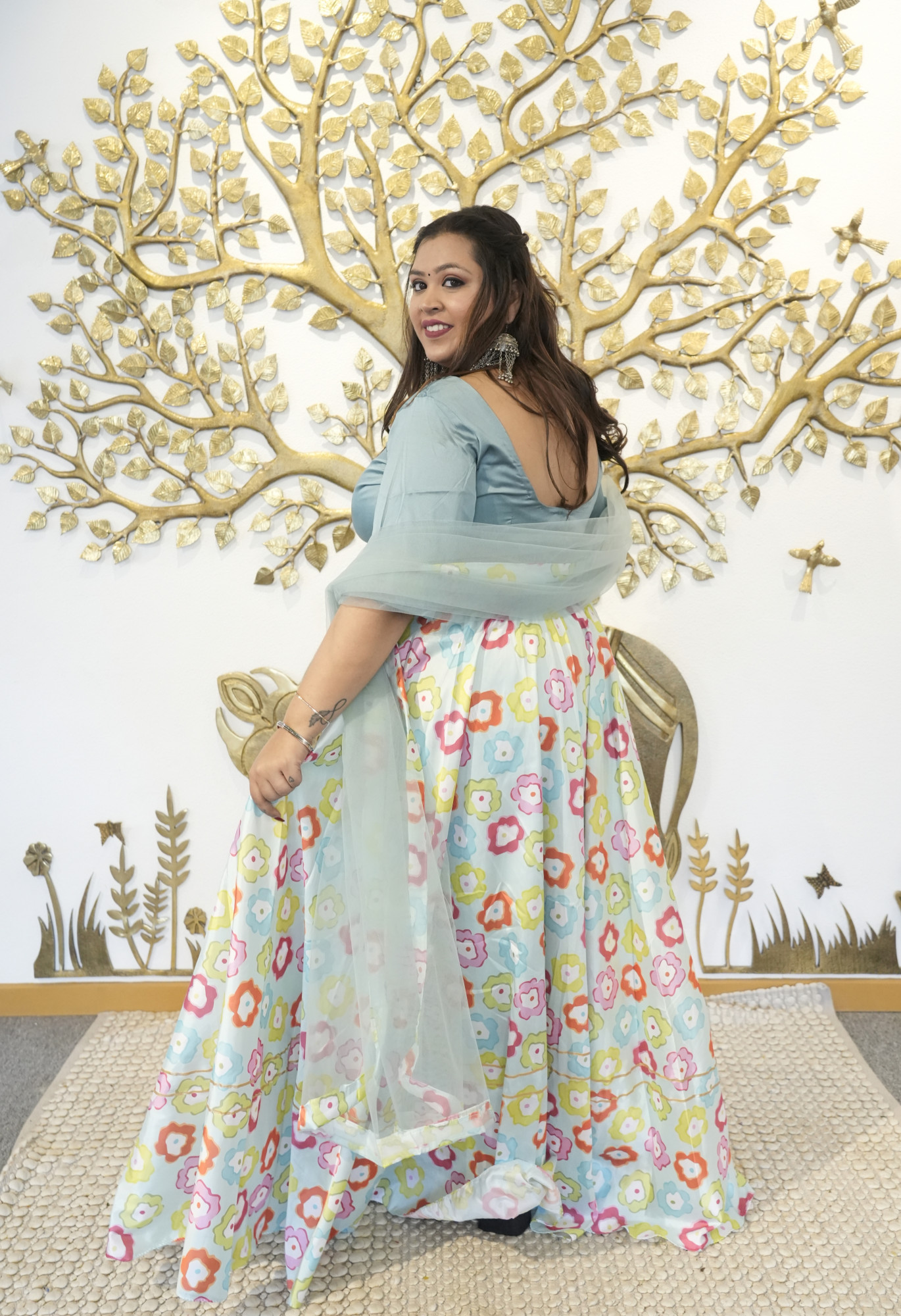 Morning Mist Silk Lehenga Set