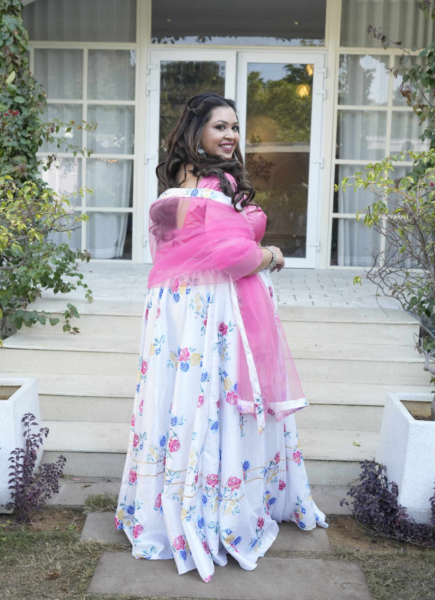 Pearl Rose Silk Lehenga Set