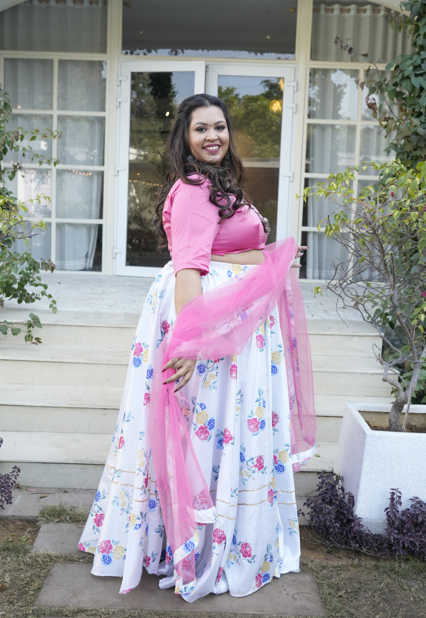 Pearl Rose Silk Lehenga Set