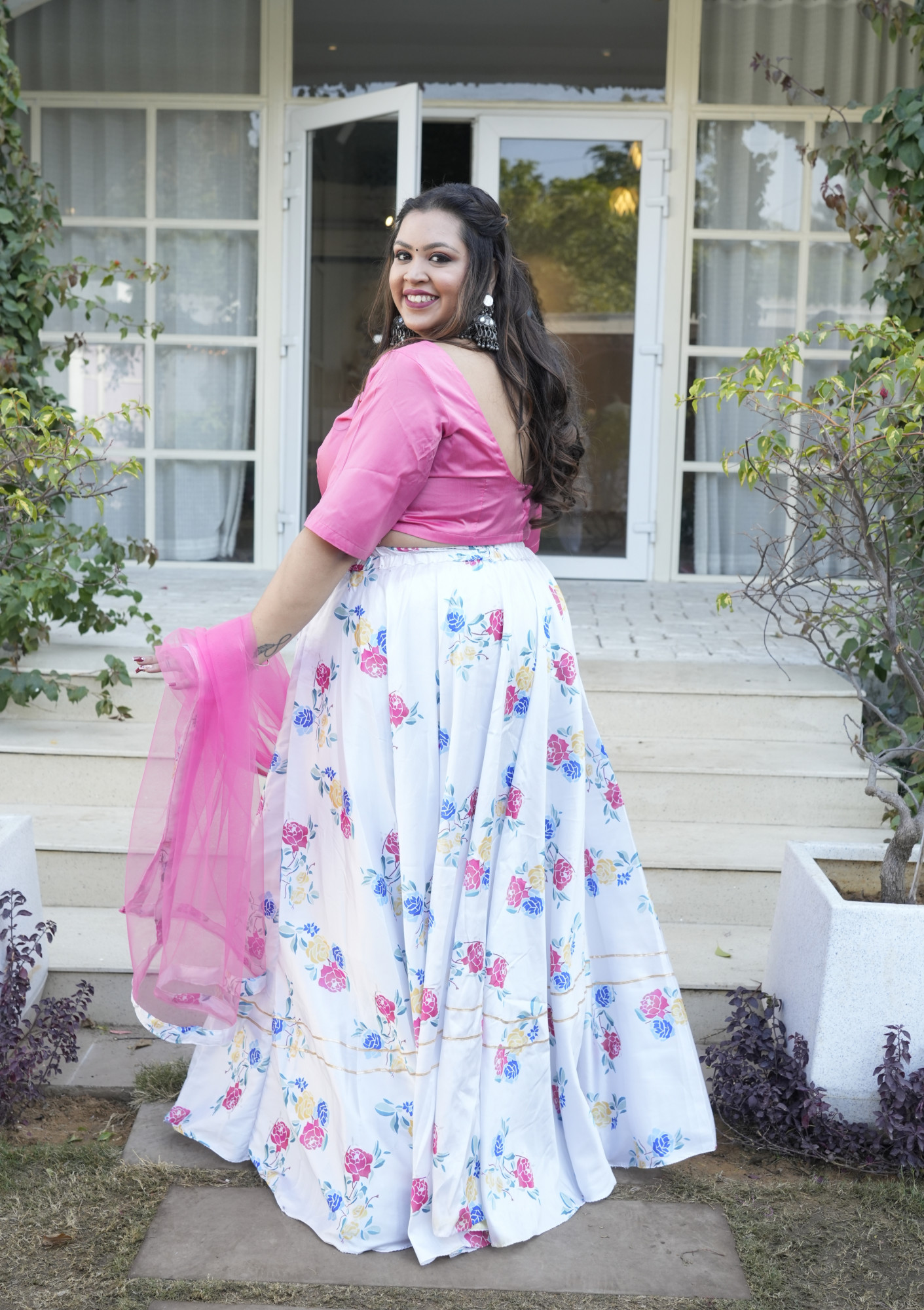 Pearl Rose Silk Lehenga Set