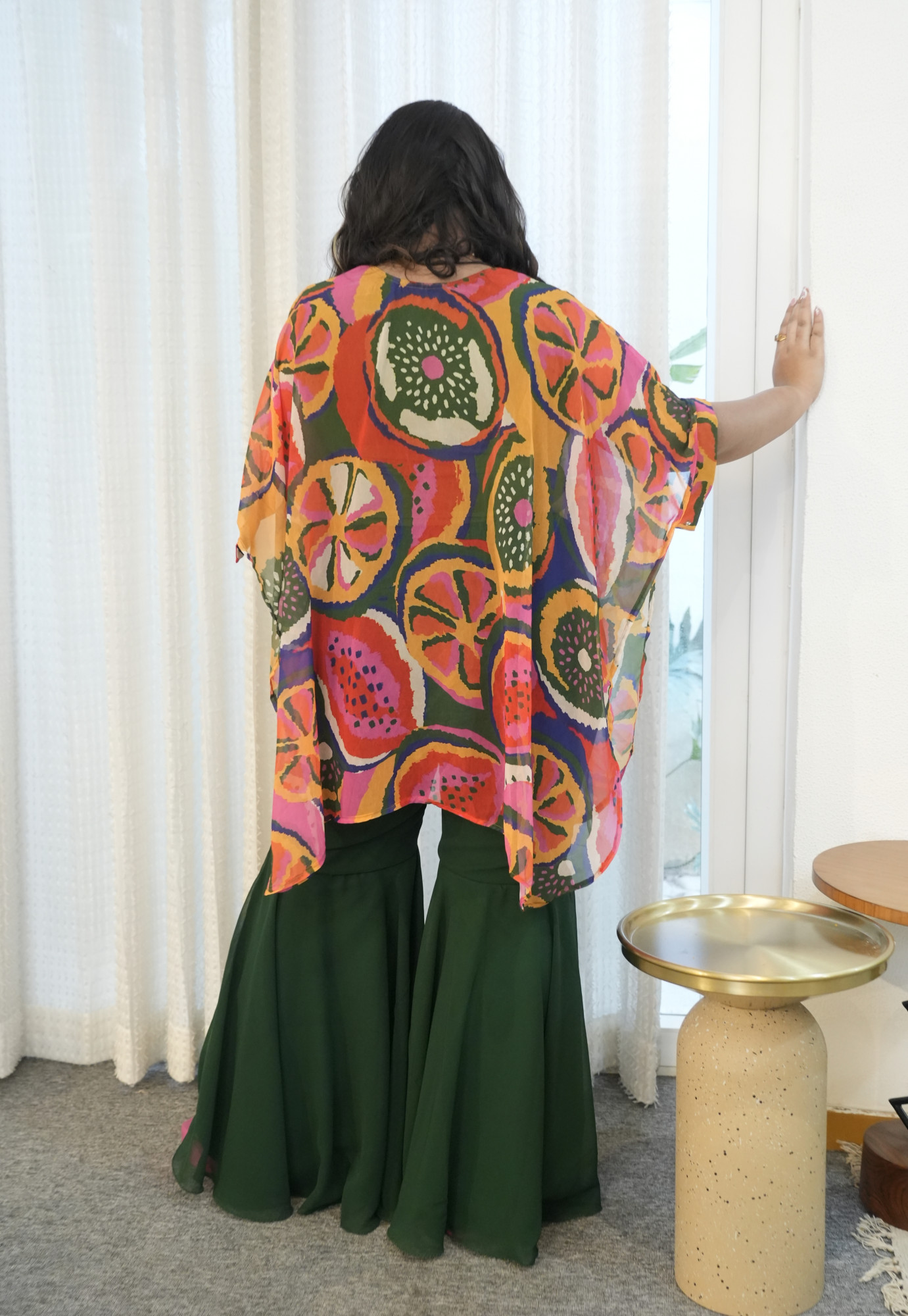 Lemon Twist Georgette Sharara Set